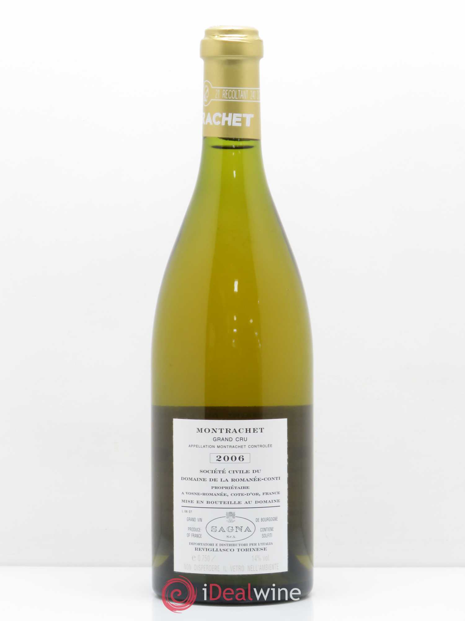 Montrachet Grand Cru Domaine de la Romanée-Conti 2006 - Lot de 1 bouteille - 1