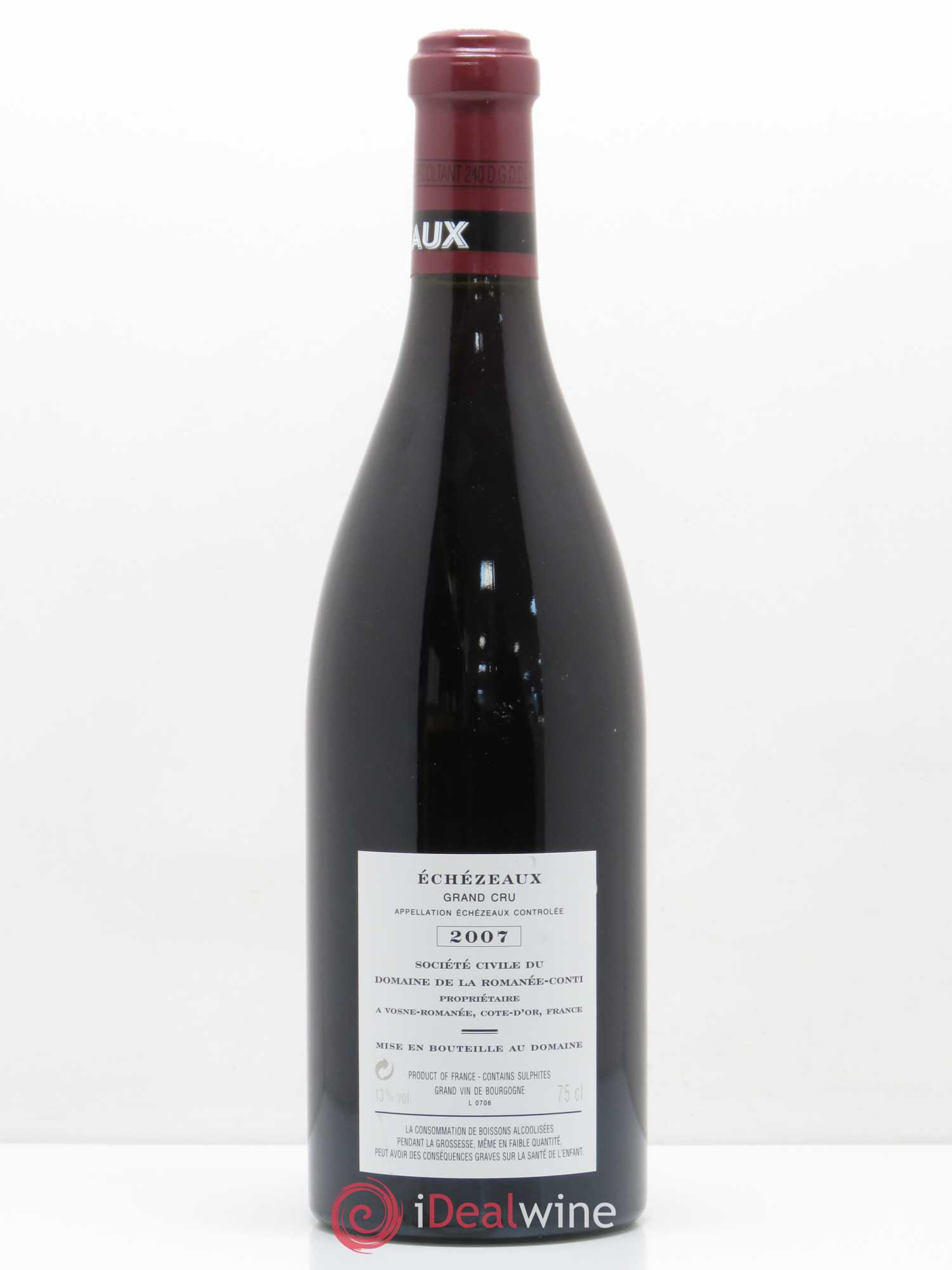 Echezeaux Grand Cru Domaine de la Romanée-Conti 2007 - Lot de 1 bouteille - 1