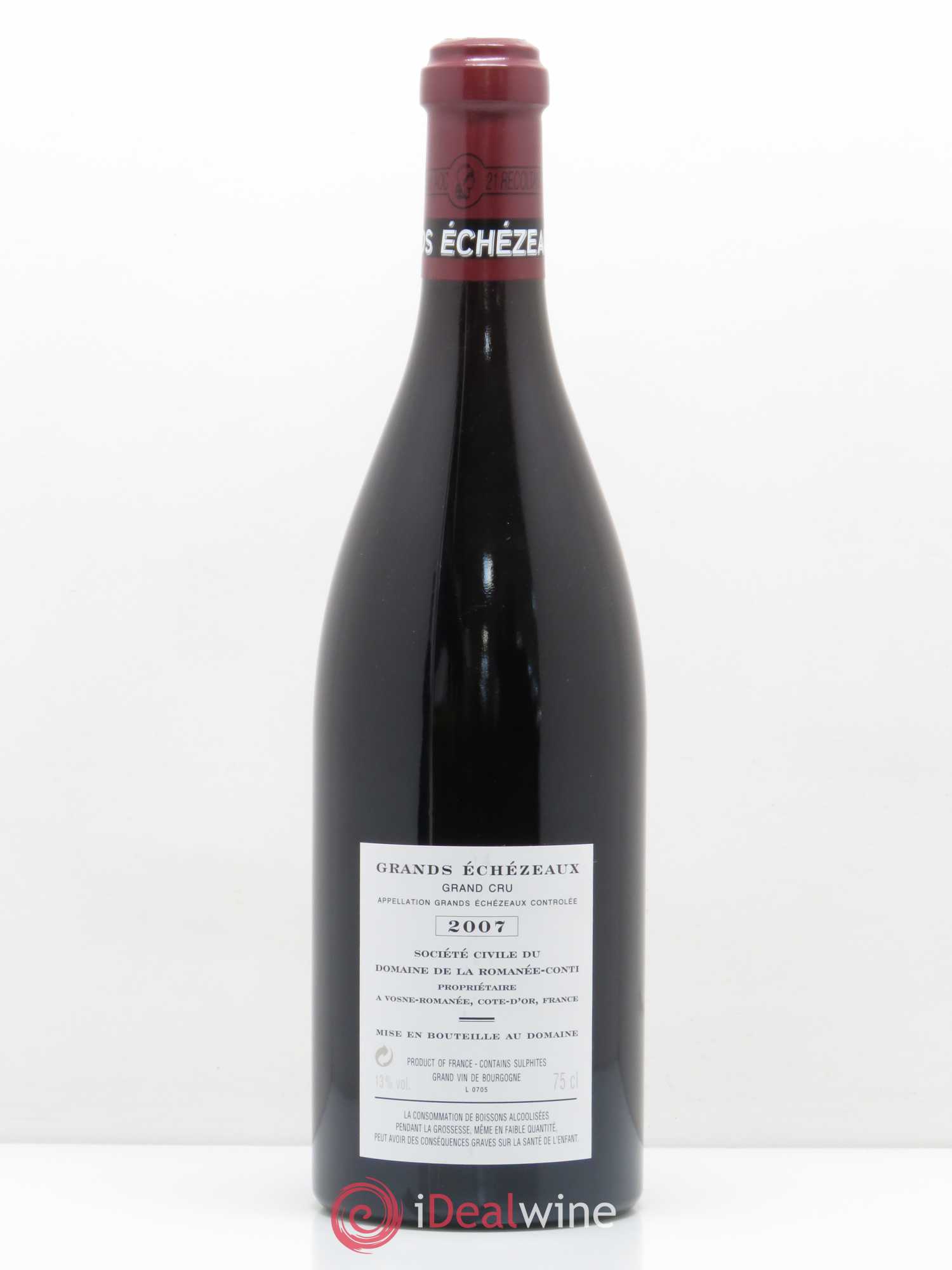 Grands-Echezeaux Grand Cru Domaine de la Romanée-Conti 2007 - Lot de 1 bouteille - 1