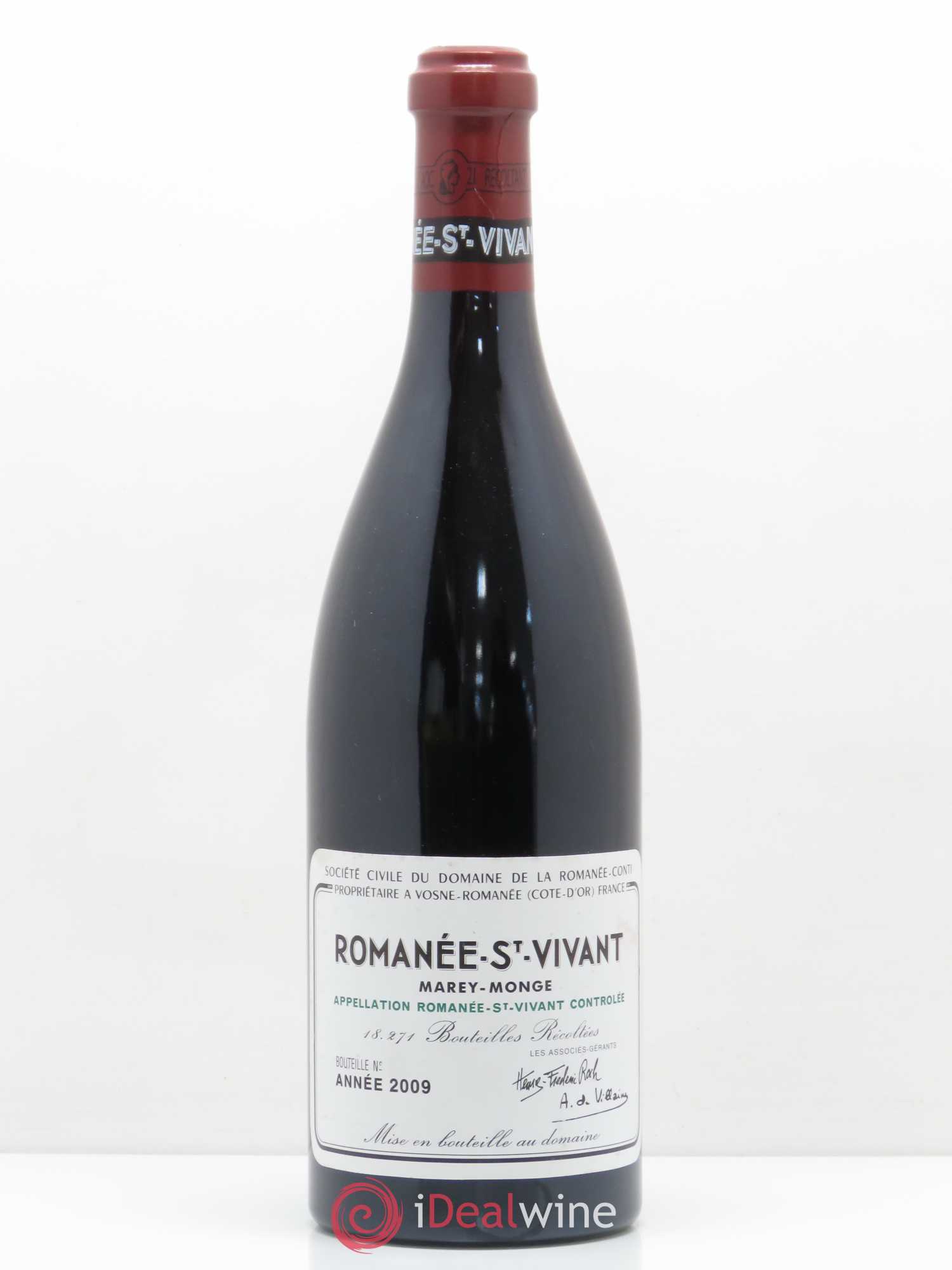 Romanée-Saint-Vivant Grand Cru Domaine de la Romanée-Conti Marey Monge 2009 - Lot de 1 bouteille - 0