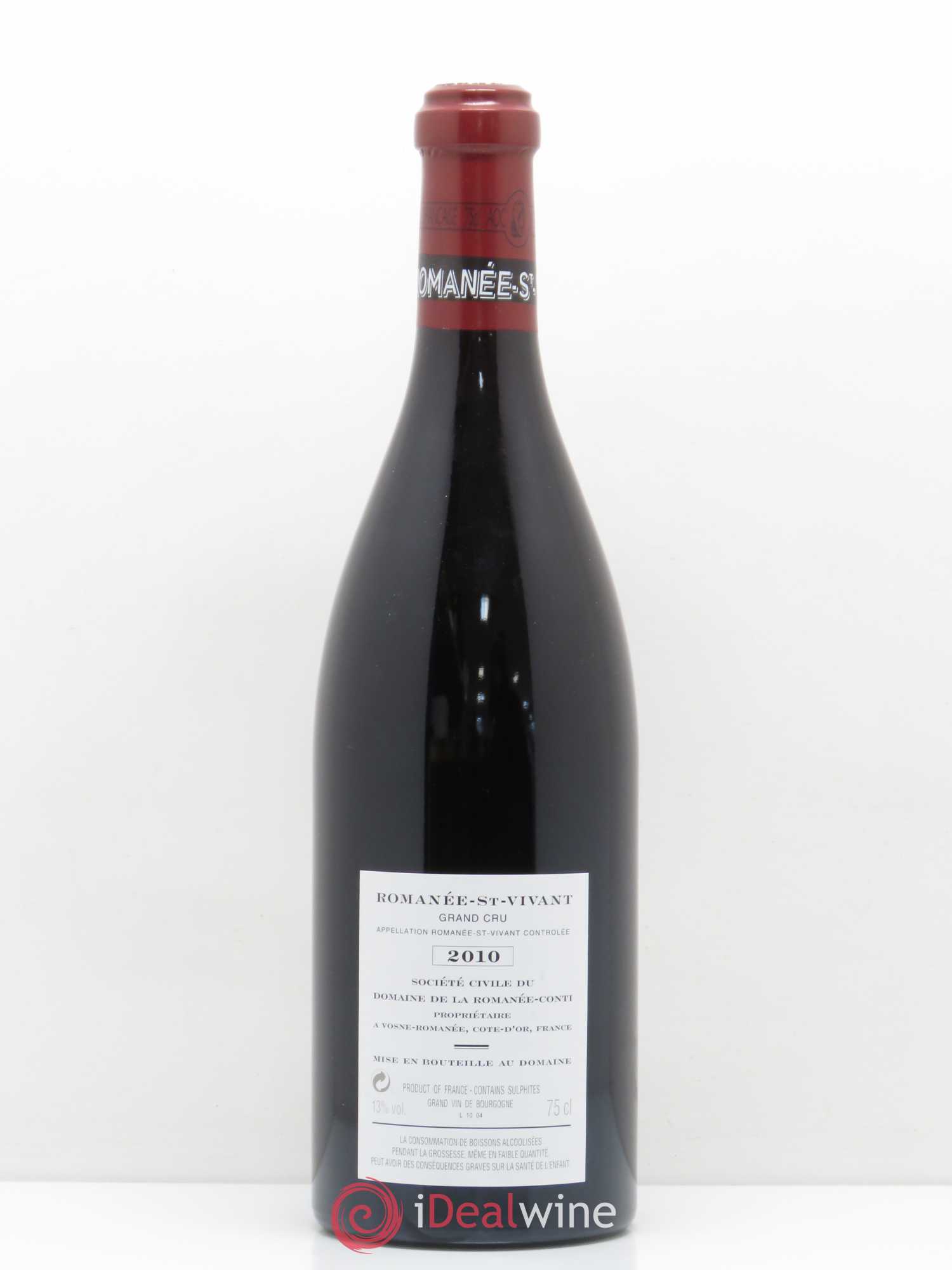 Romanée-Saint-Vivant Grand Cru Domaine de la Romanée-Conti Marey Monge 2010 - Lot de 1 bouteille - 1