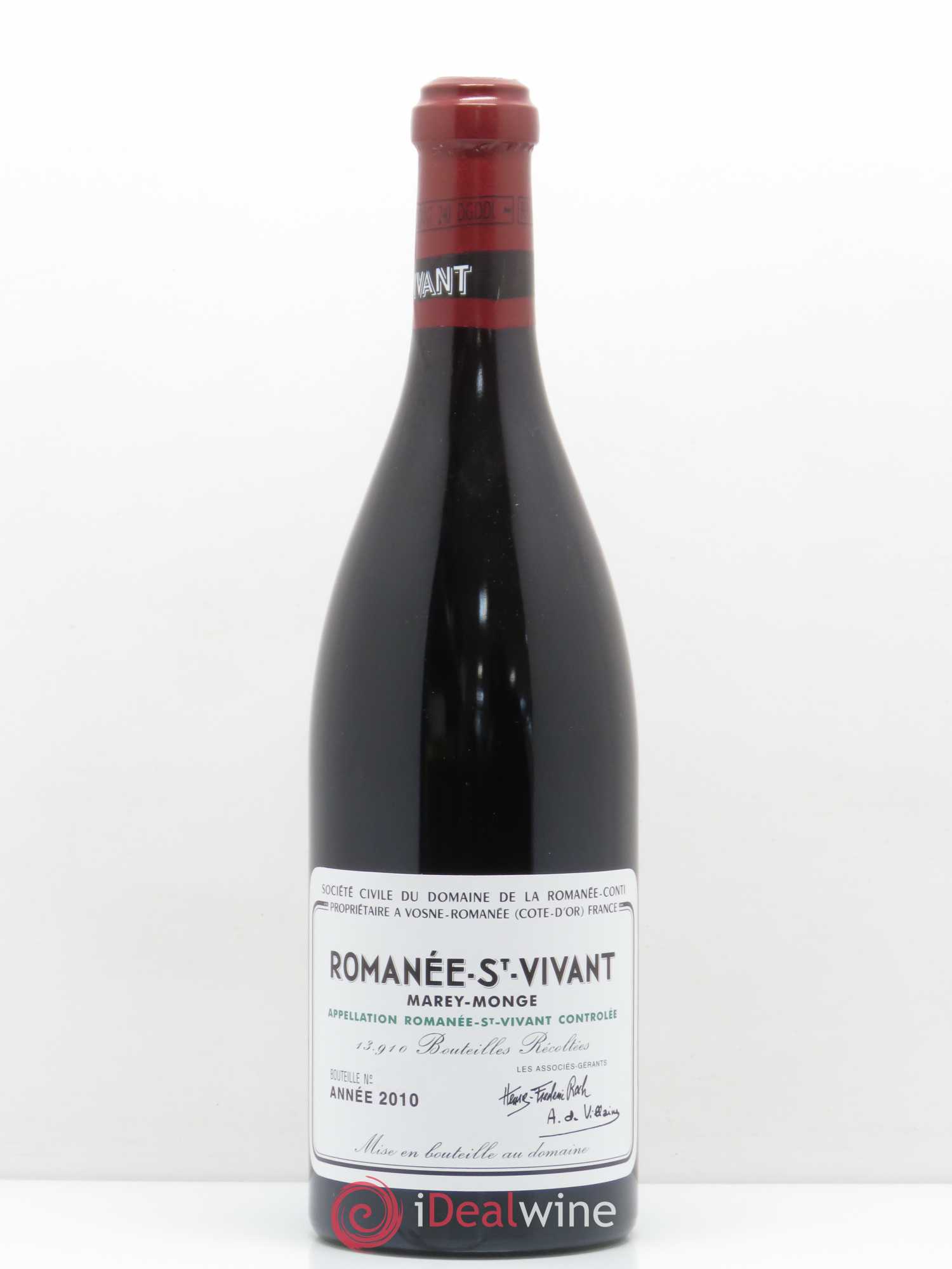 Romanée-Saint-Vivant Grand Cru Domaine de la Romanée-Conti Marey Monge 2010 - Lot de 1 bouteille - 0