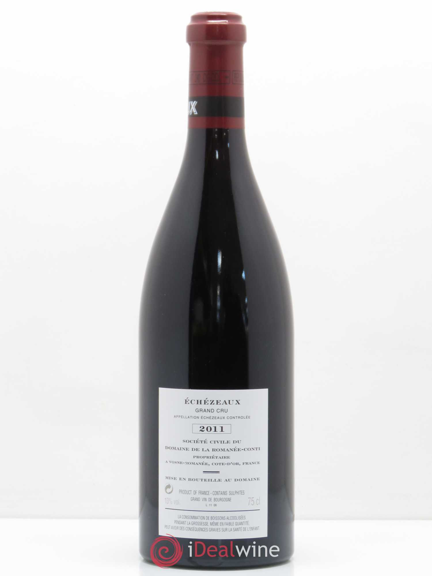 Echezeaux Grand Cru Domaine de la Romanée-Conti 2011 - Lot de 1 bouteille - 1