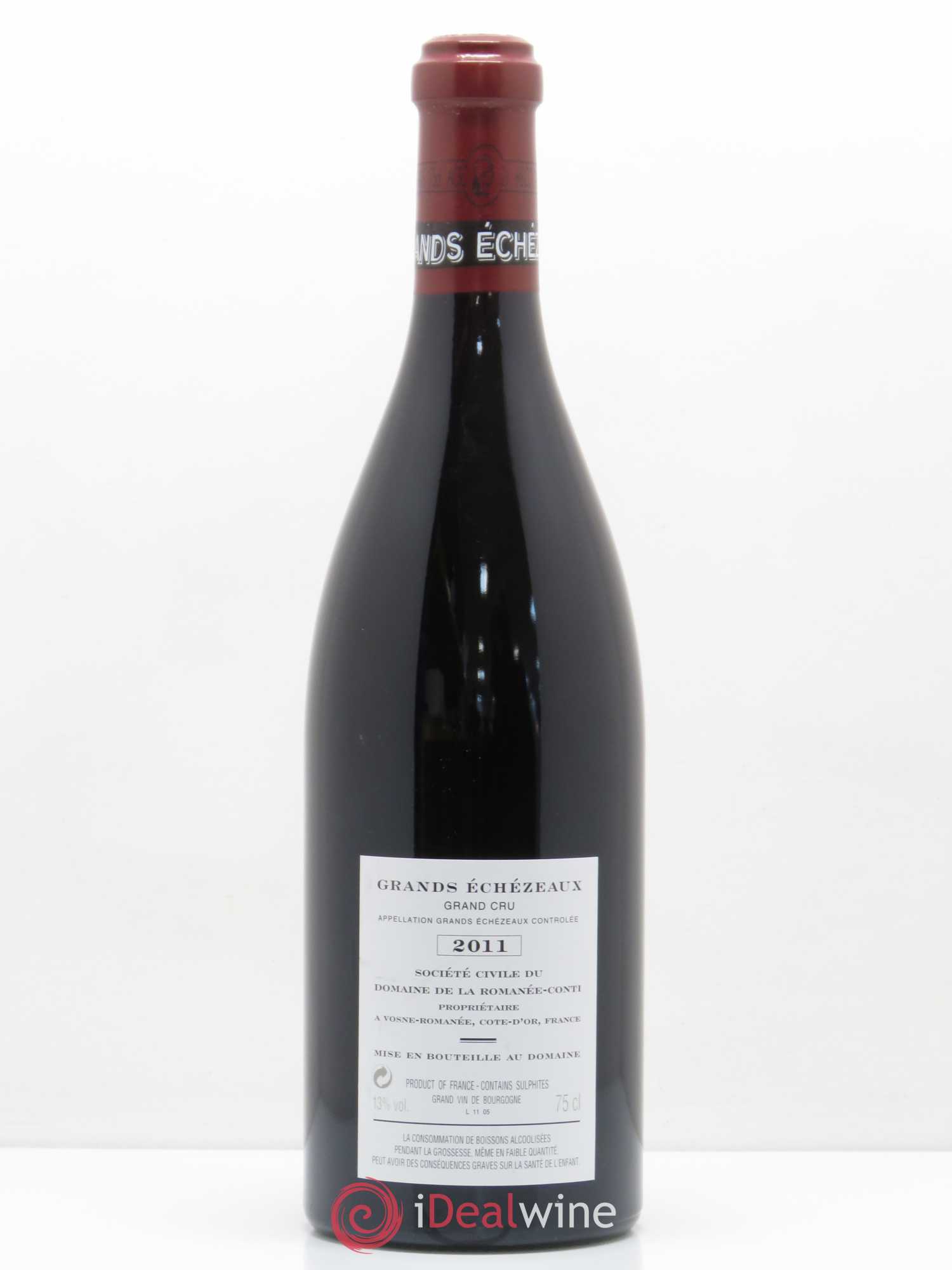Grands-Echezeaux Grand Cru Domaine de la Romanée-Conti 2011 - Lot de 1 bouteille - 1