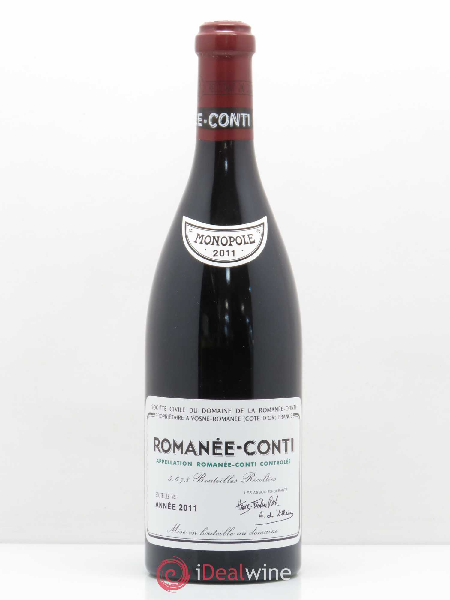 Romanée-Conti Grand Cru Domaine de la Romanée-Conti 2011 - Lot de 1 bouteille - 0