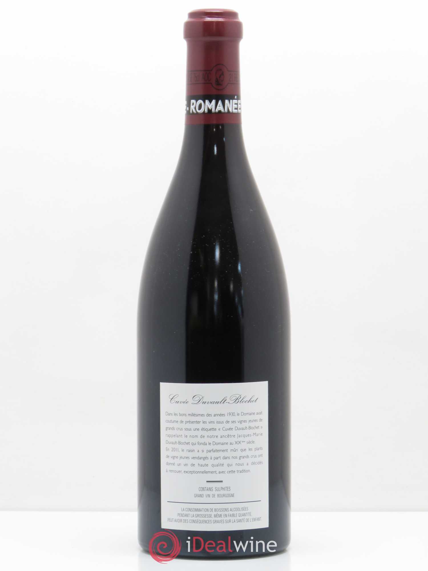 Vosne-Romanée 1er Cru Cuvée Duvault Blochet Domaine de la Romanée-Conti 2011 - Lot de 1 bouteille - 1