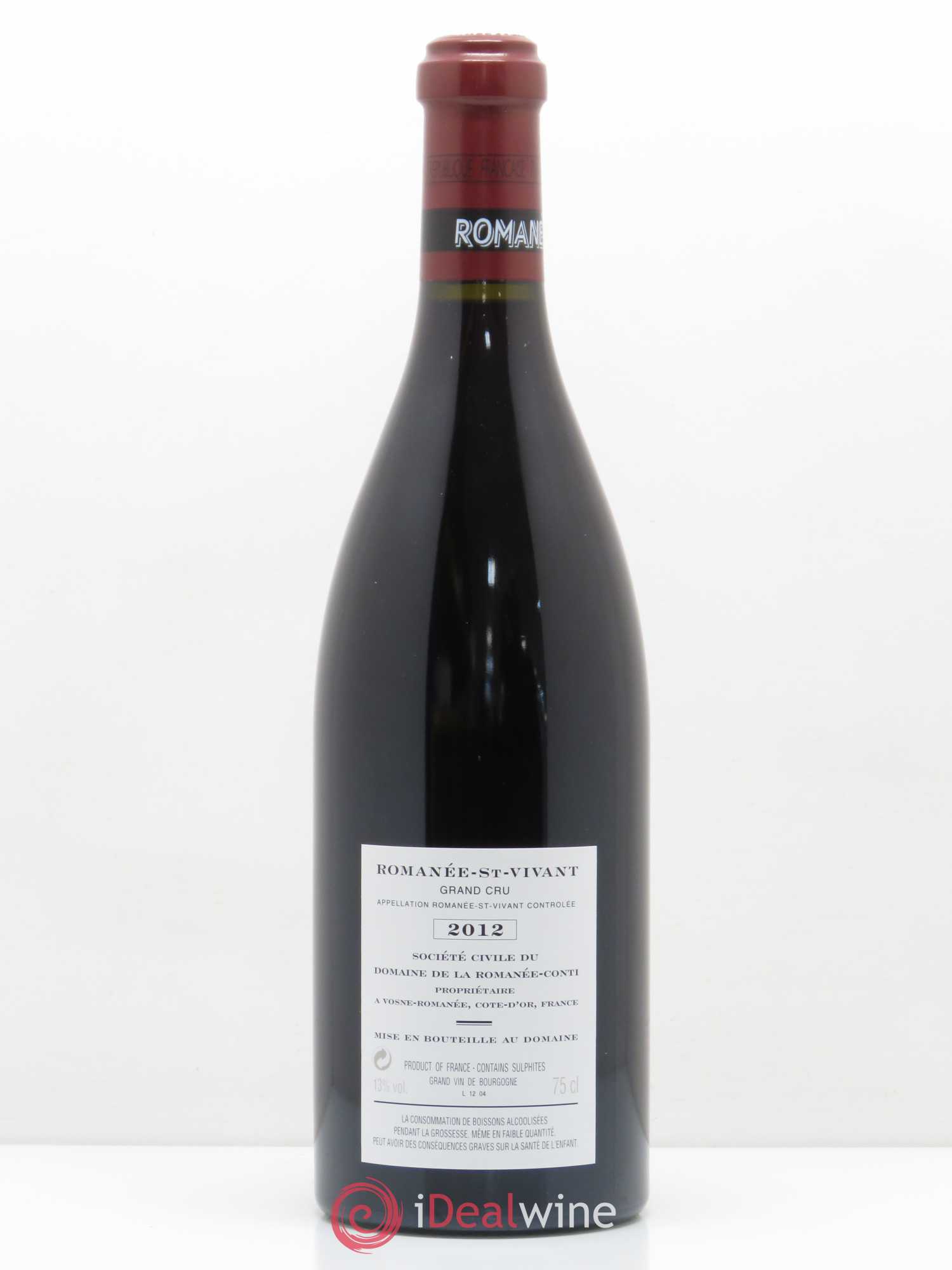 Romanée-Saint-Vivant Grand Cru Domaine de la Romanée-Conti Marey Monge 2012 - Lot de 1 bouteille - 1