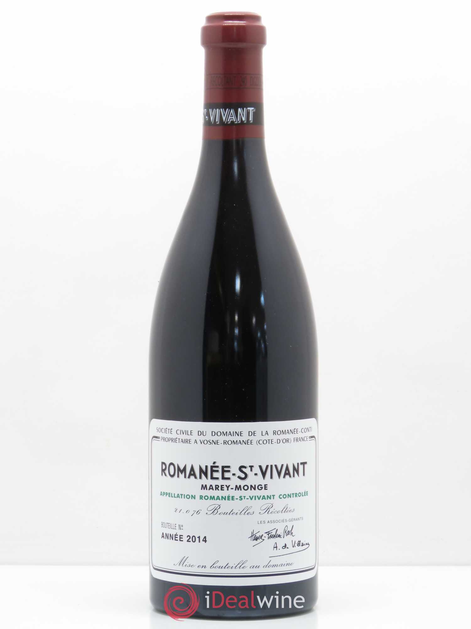 Romanée-Saint-Vivant Grand Cru Domaine de la Romanée-Conti Marey Monge 2014 - Posten von 1 Flasche - 0