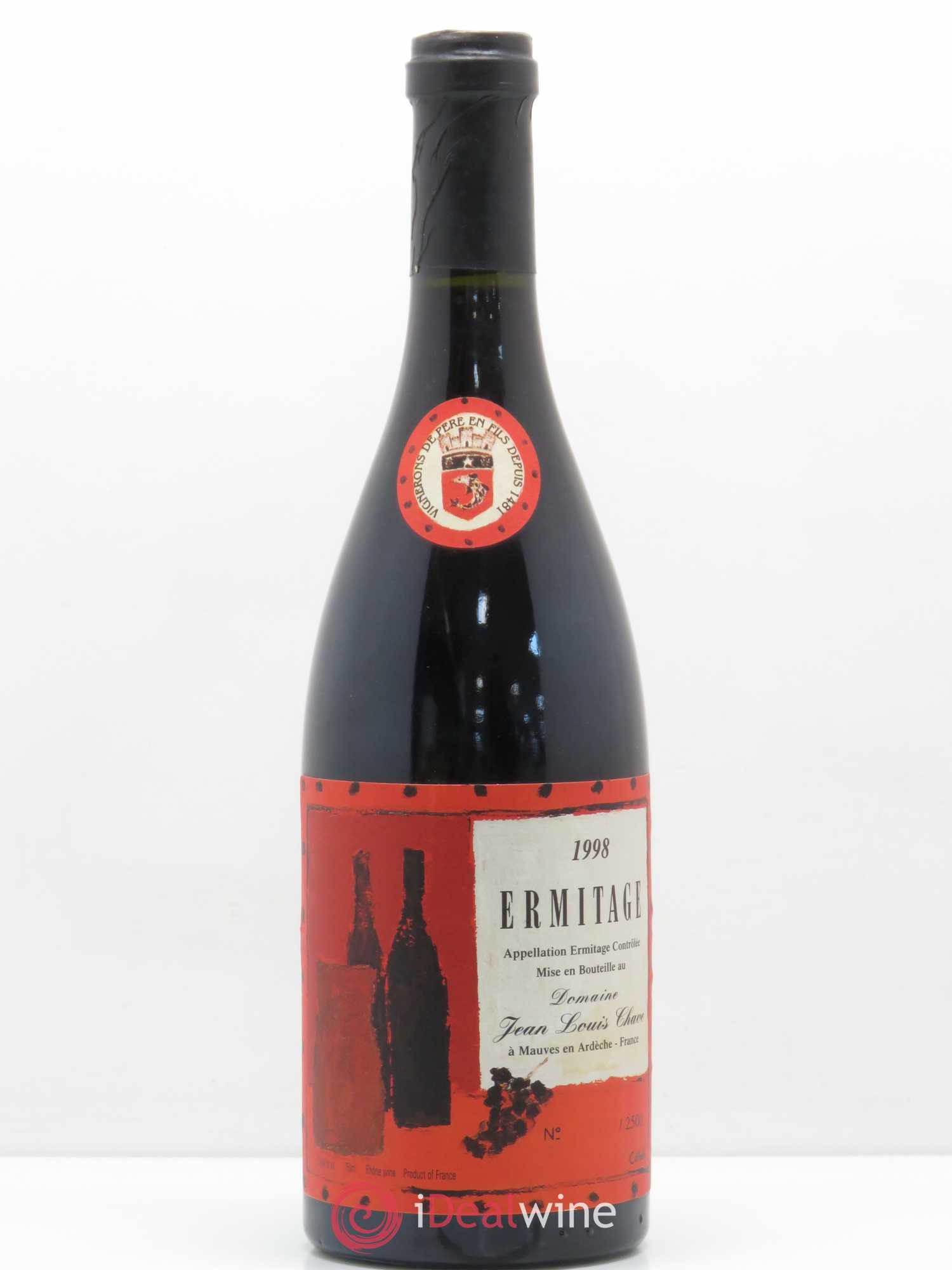 Hermitage Ermitage Cuvée Cathelin Jean-Louis Chave 1998 - Lot de 1 bouteille - 0