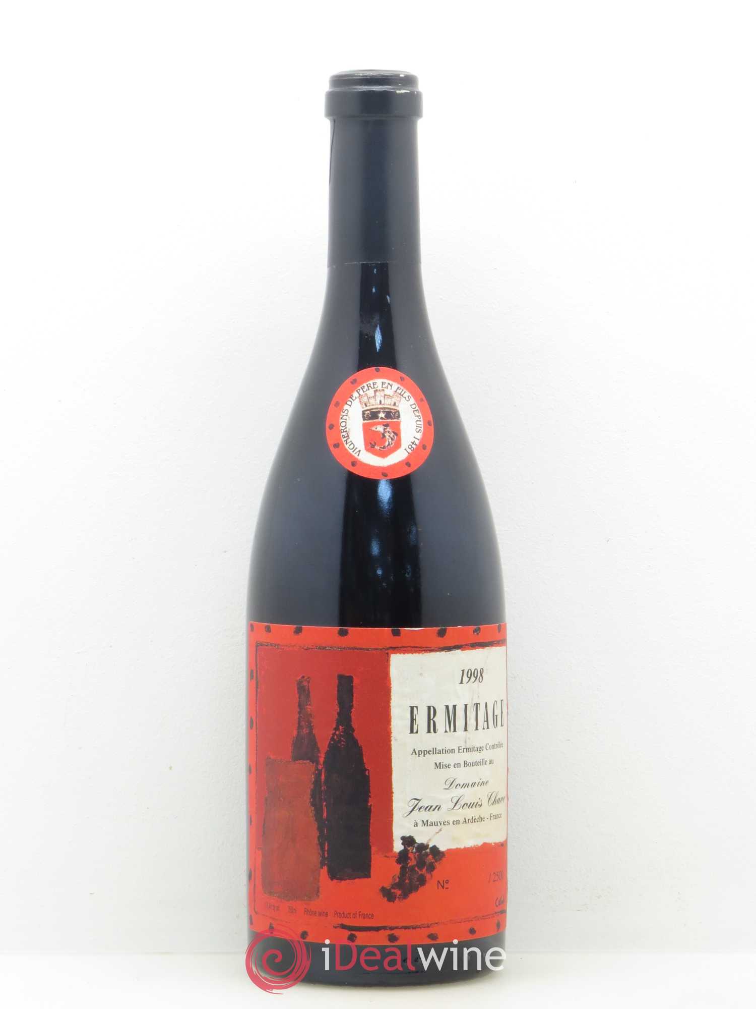 Hermitage Ermitage Cuvée Cathelin Jean-Louis Chave 1998 - Lot de 1 bouteille - 0