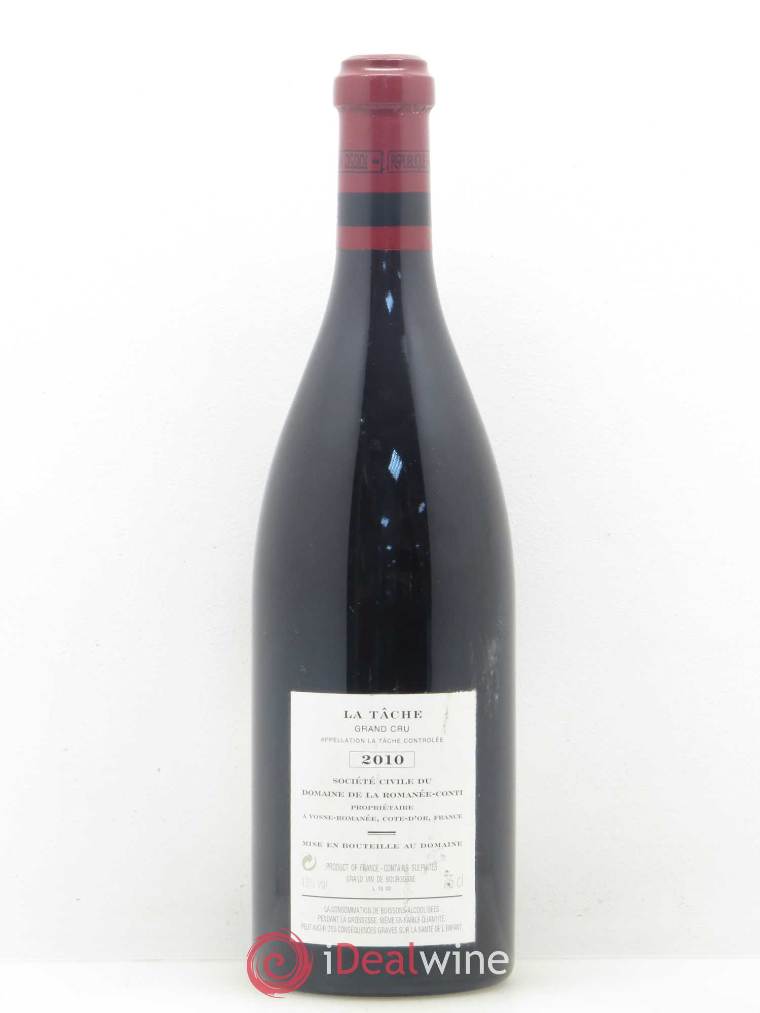 La Tâche Grand Cru Domaine de la Romanée-Conti 2010 - Lot de 1 bouteille - 1