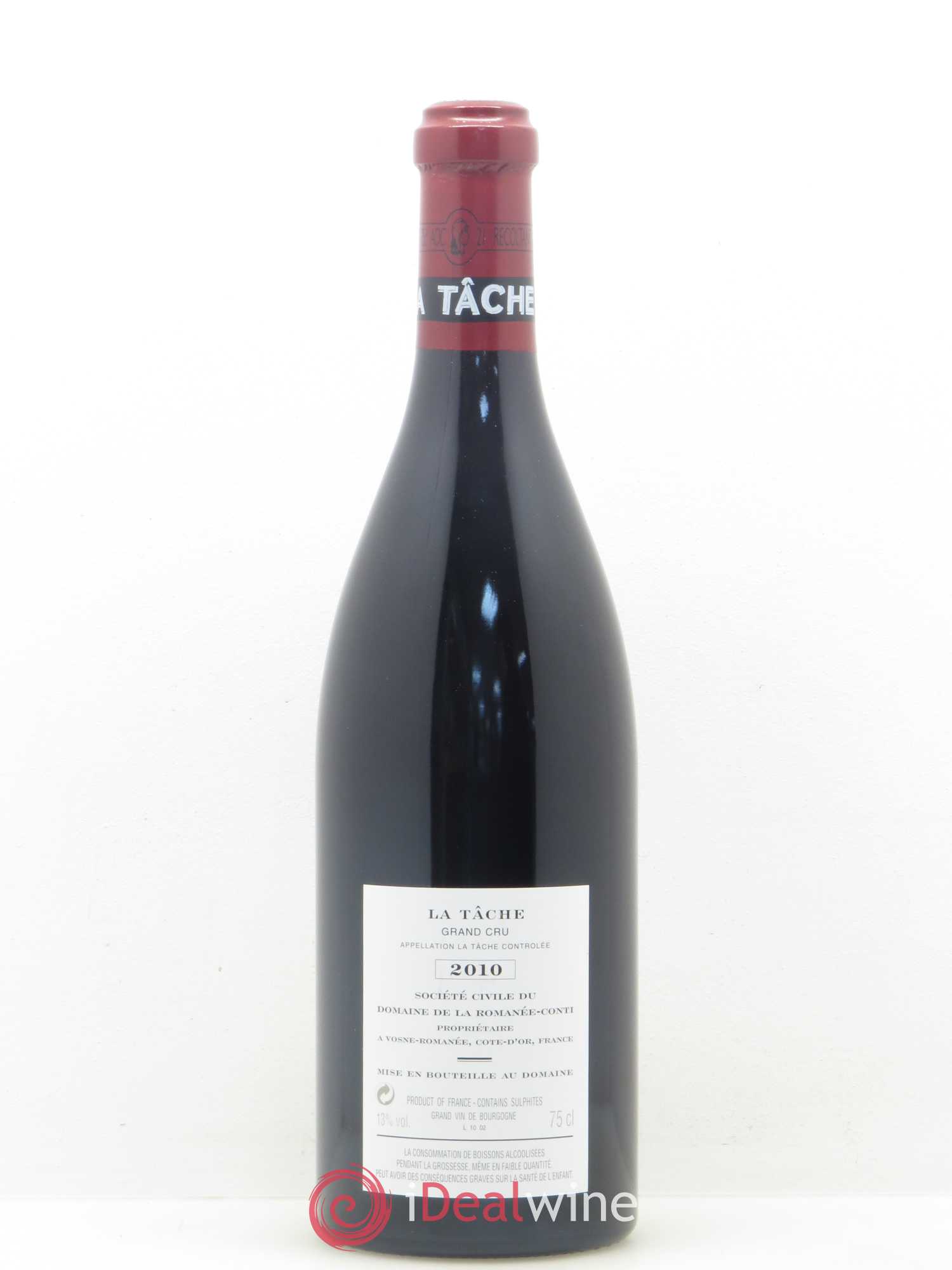La Tâche Grand Cru Domaine de la Romanée-Conti 2010 - Lot de 1 bouteille - 1