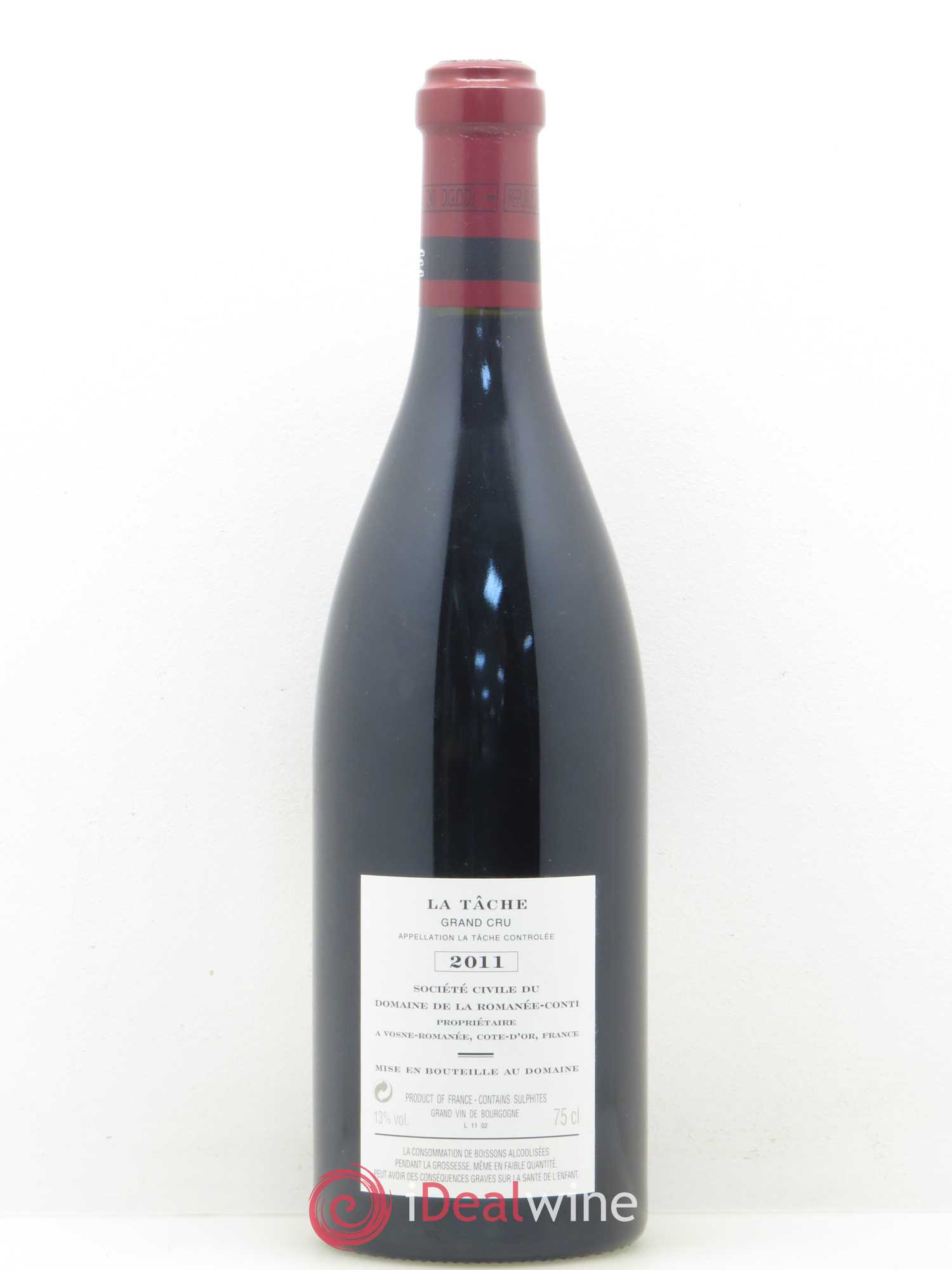La Tâche Grand Cru Domaine de la Romanée-Conti 2011 - Lot de 1 bouteille - 1