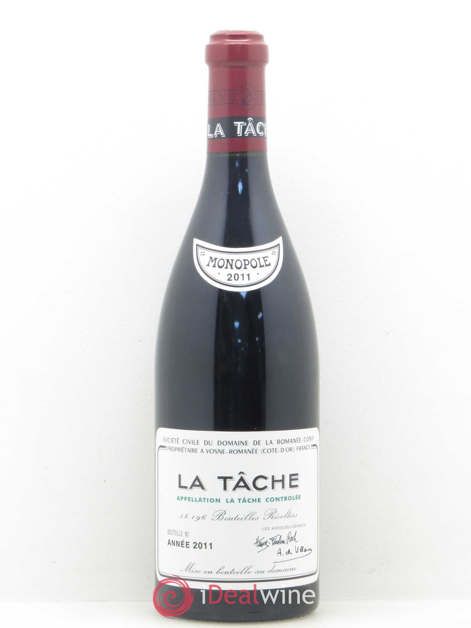 La Tâche Grand Cru Domaine de la Romanée-Conti 2011 - Lot de 1 bouteille - 0