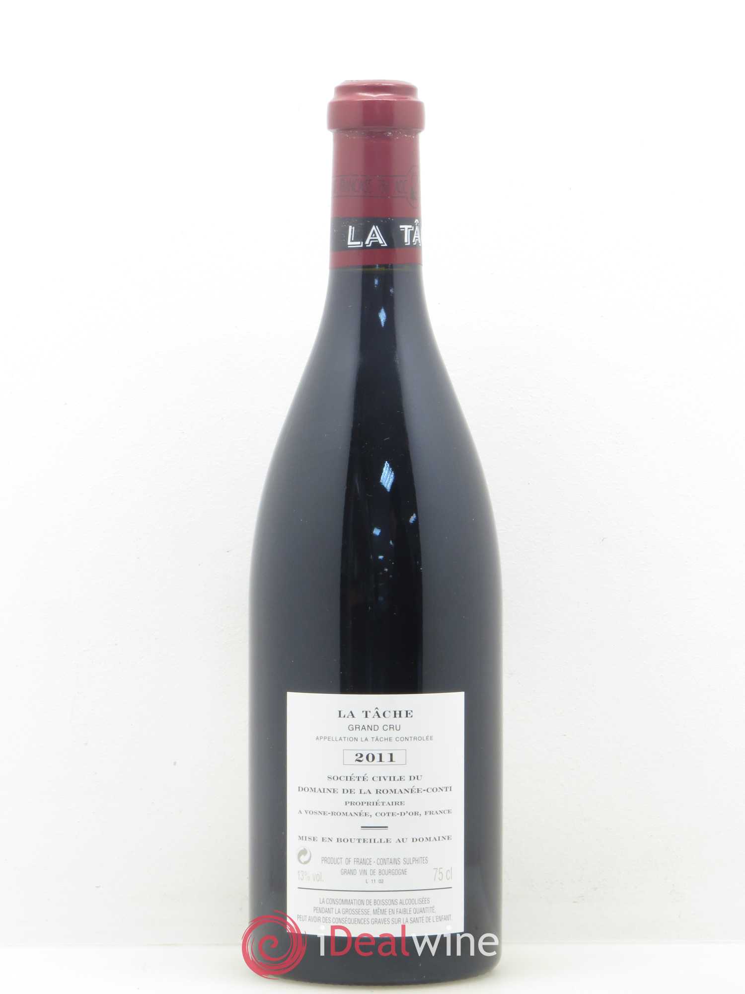 La Tâche Grand Cru Domaine de la Romanée-Conti 2011 - Lot de 1 bouteille - 1