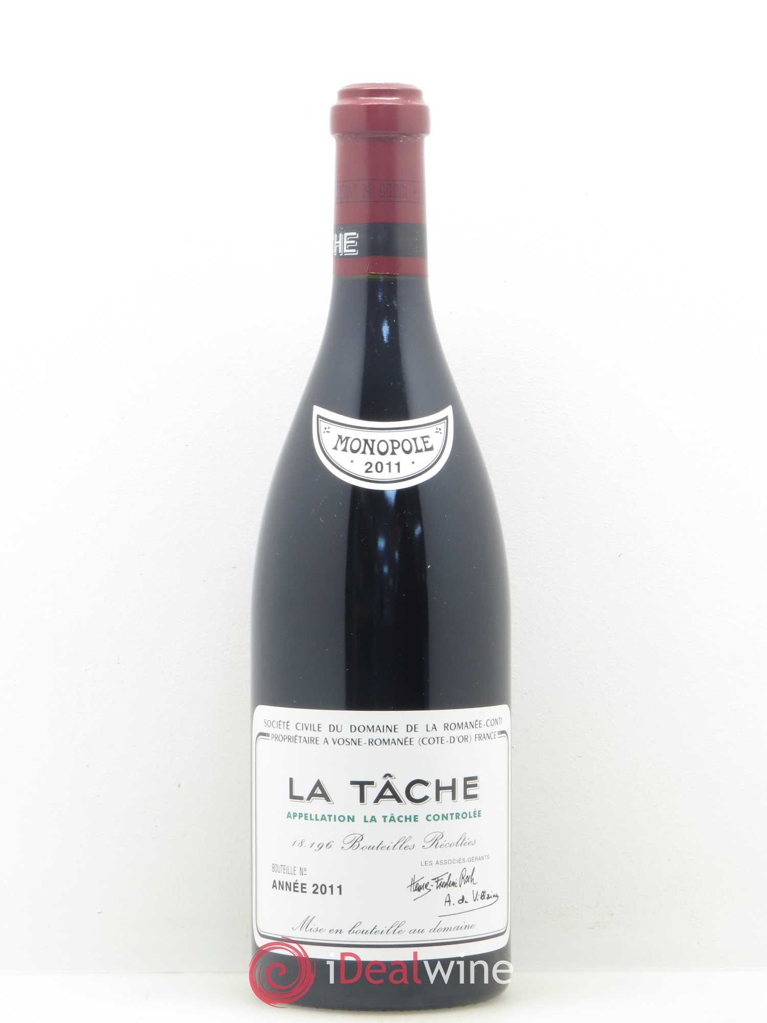 La Tâche Grand Cru Domaine de la Romanée-Conti 2011 - Lot de 1 bouteille - 0