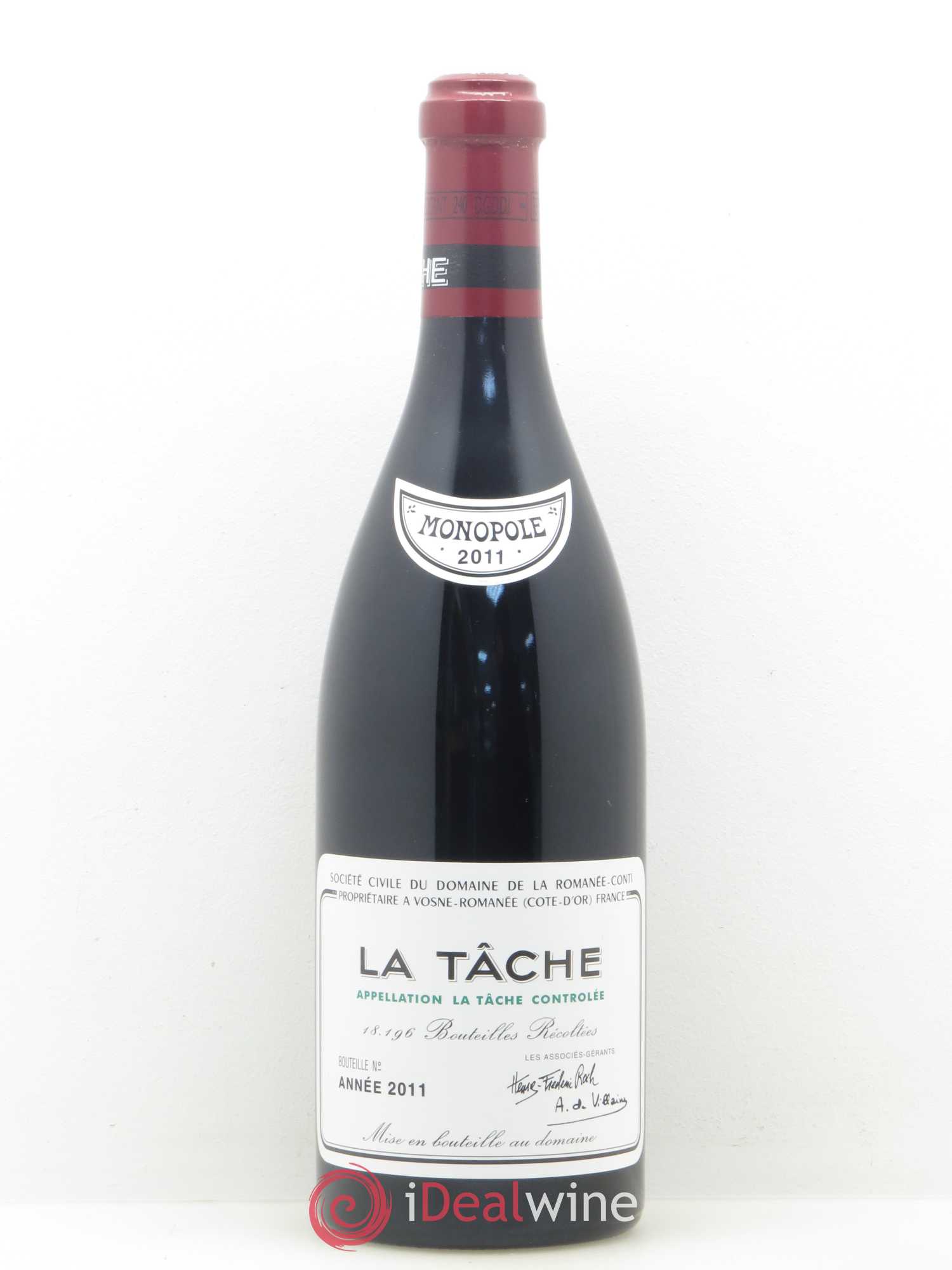 La Tâche Grand Cru Domaine de la Romanée-Conti 2011 - Lot de 1 bouteille - 0