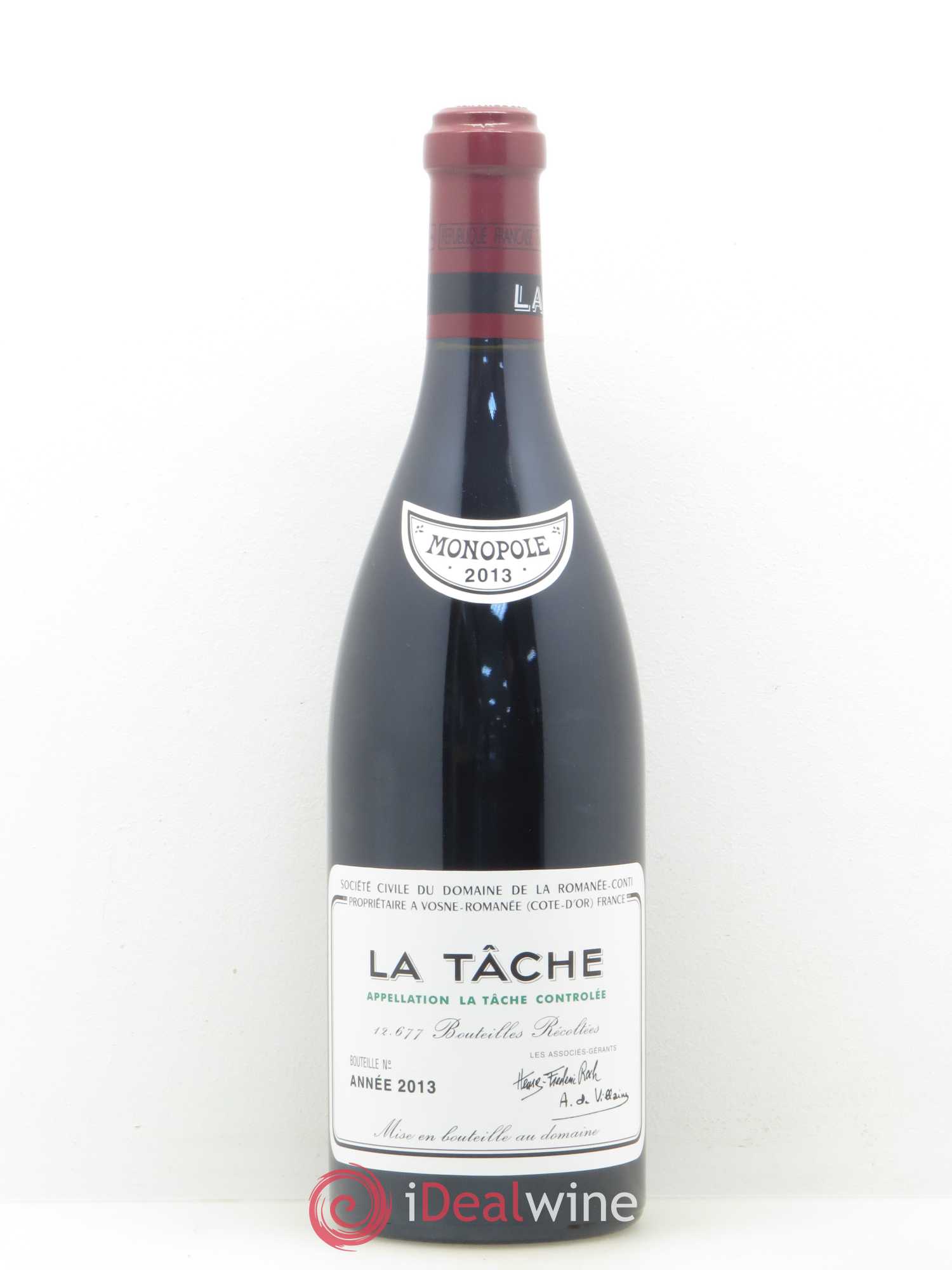 La Tâche Grand Cru Domaine de la Romanée-Conti 2013 - Lot de 1 bouteille - 0