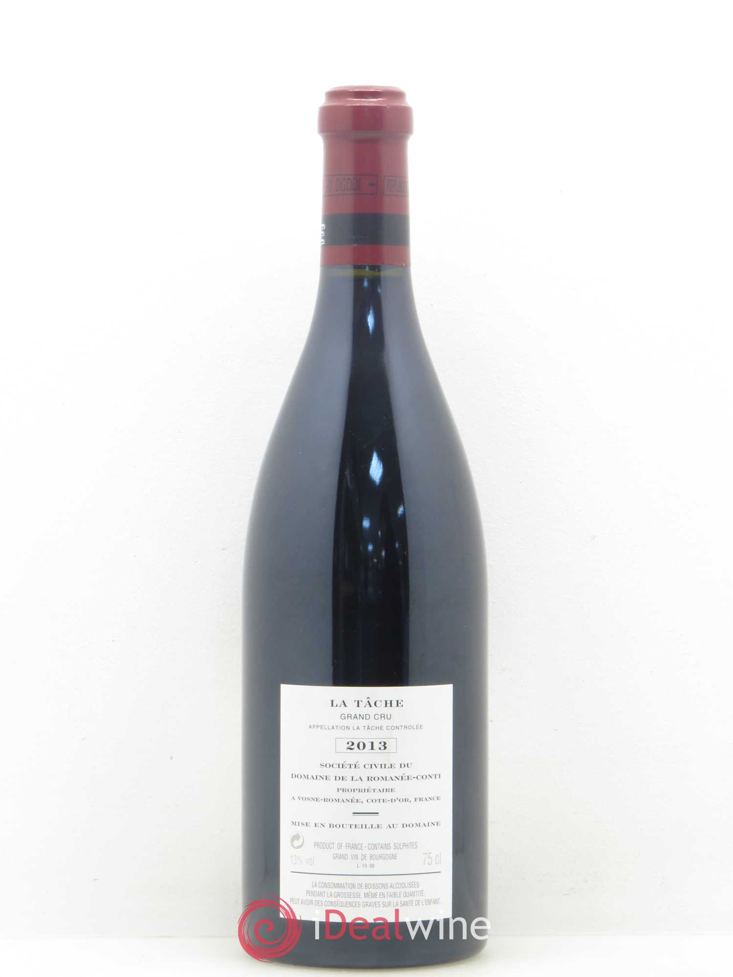 La Tâche Grand Cru Domaine de la Romanée-Conti 2013 - Lot de 1 bouteille - 1