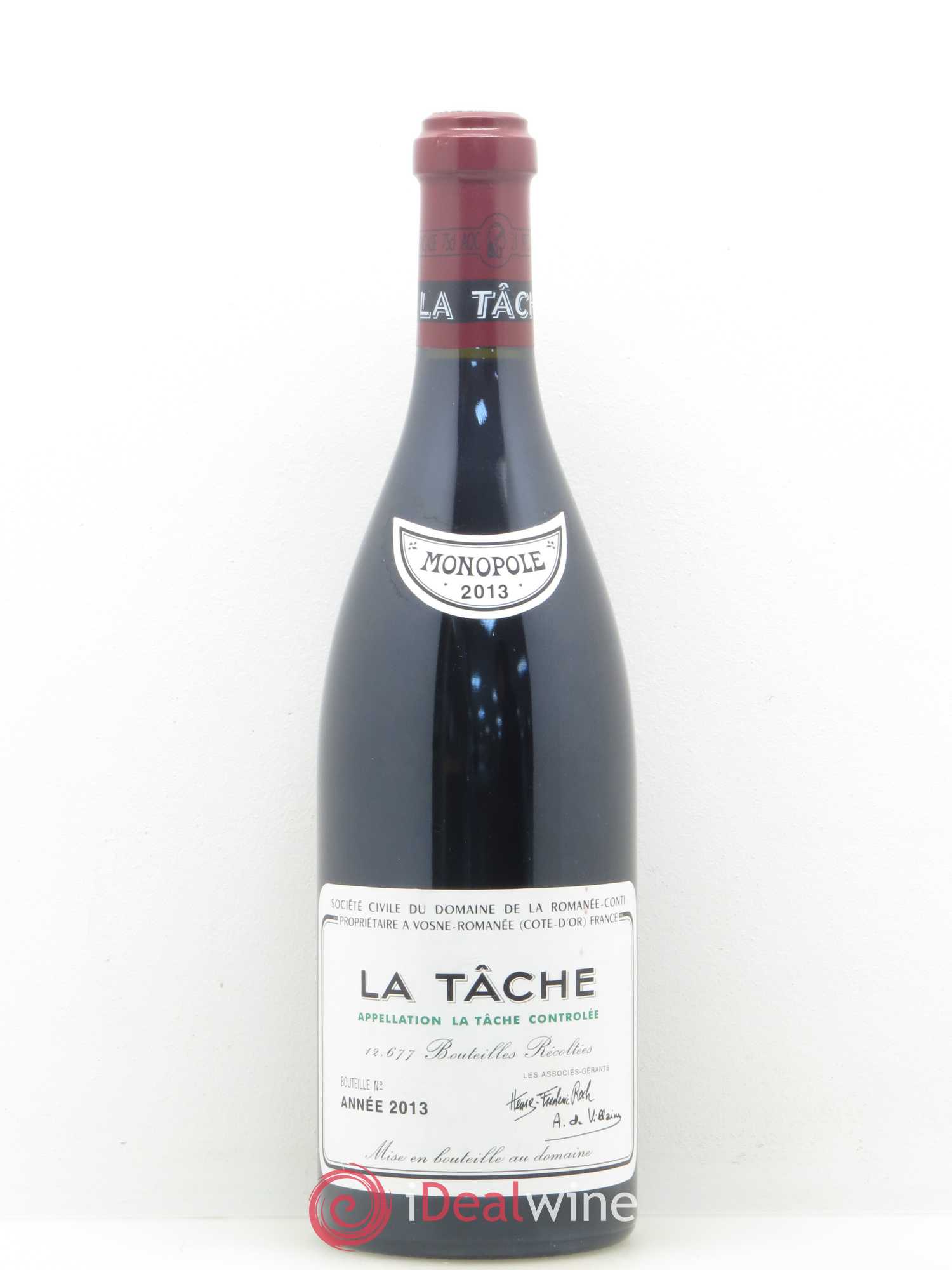 La Tâche Grand Cru Domaine de la Romanée-Conti 2013 - Lot de 1 bouteille - 0