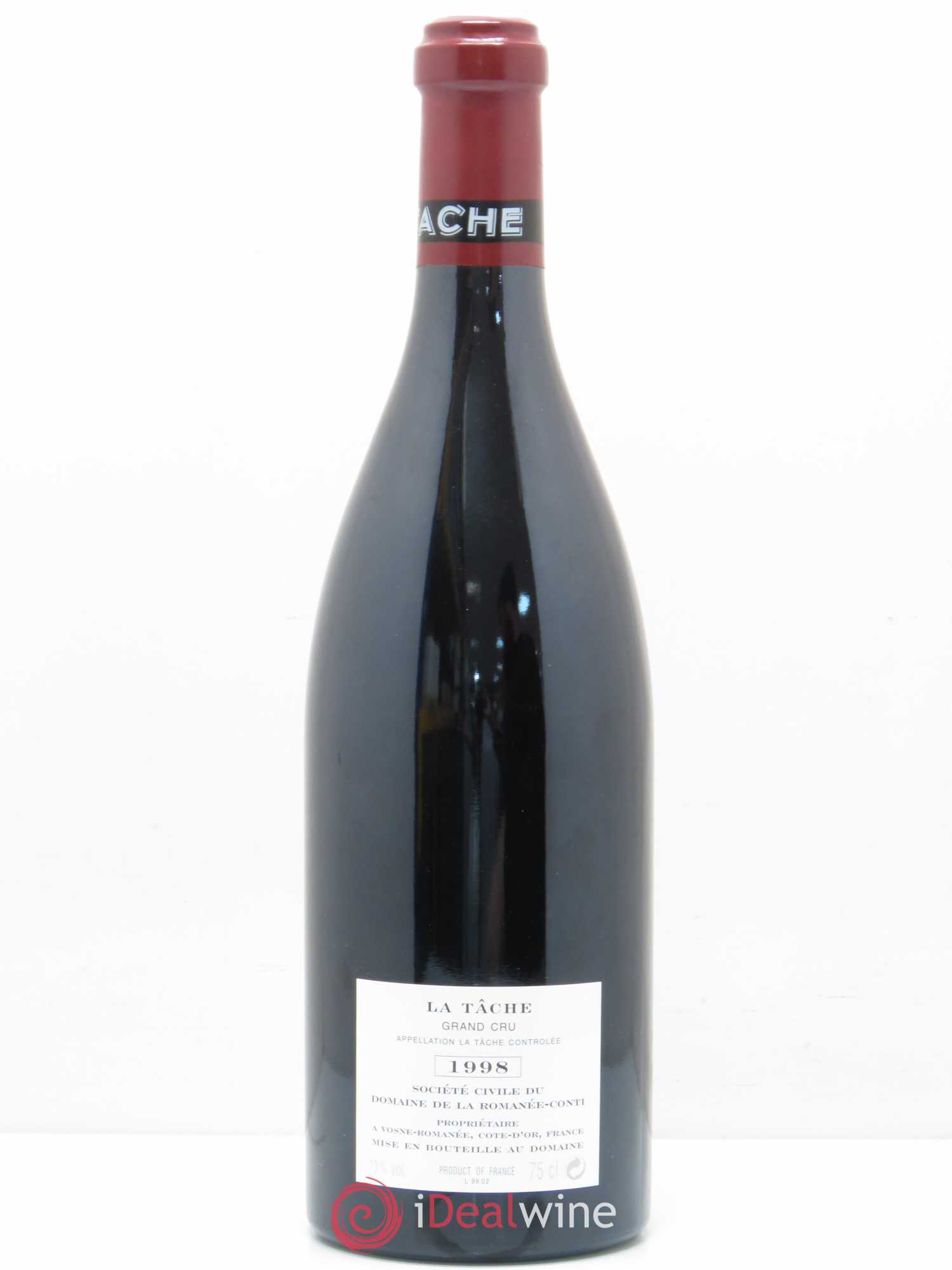La Tâche Grand Cru Domaine de la Romanée-Conti 1998 - Lot de 1 bouteille - 1