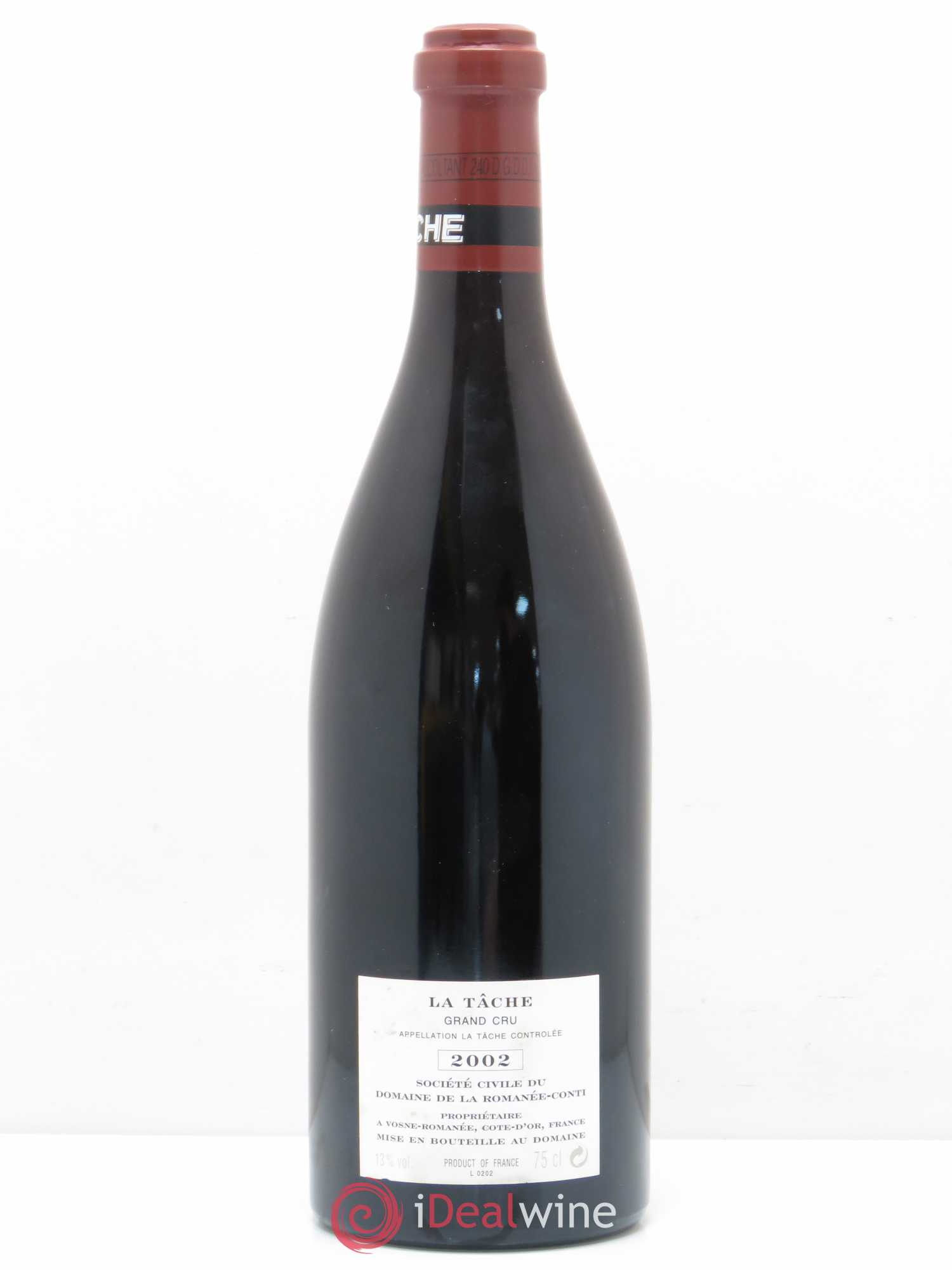 La Tâche Grand Cru Domaine de la Romanée-Conti 2002 - Lot de 1 bouteille - 1
