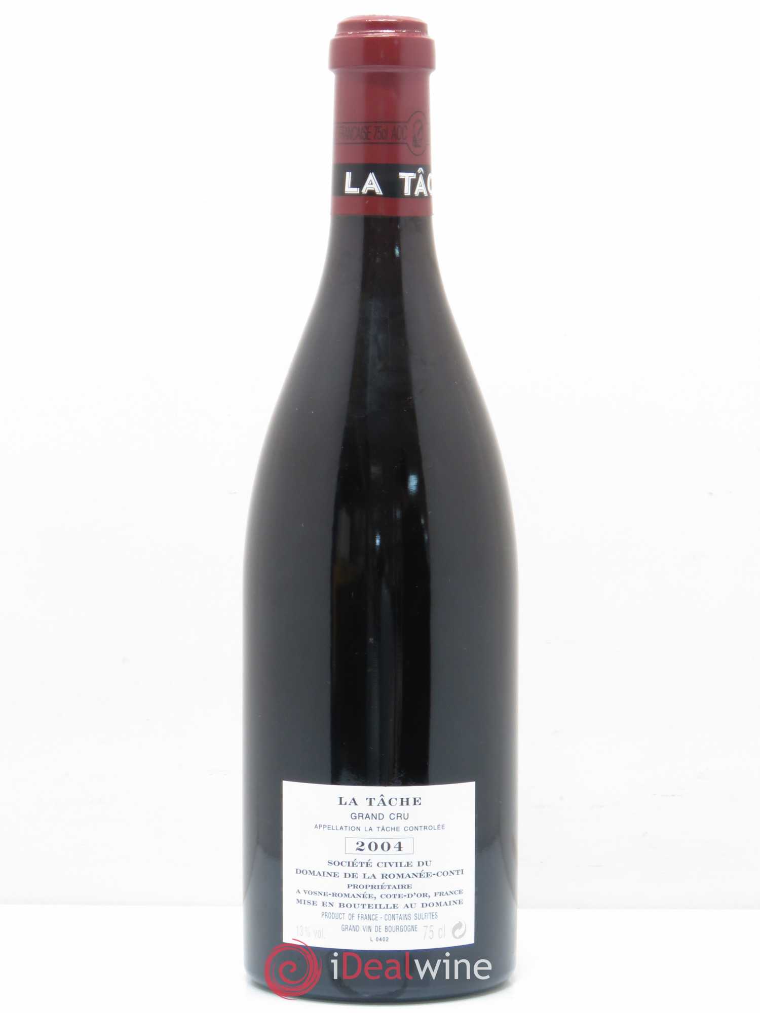 La Tâche Grand Cru Domaine de la Romanée-Conti 2004 - Lot de 1 bouteille - 1