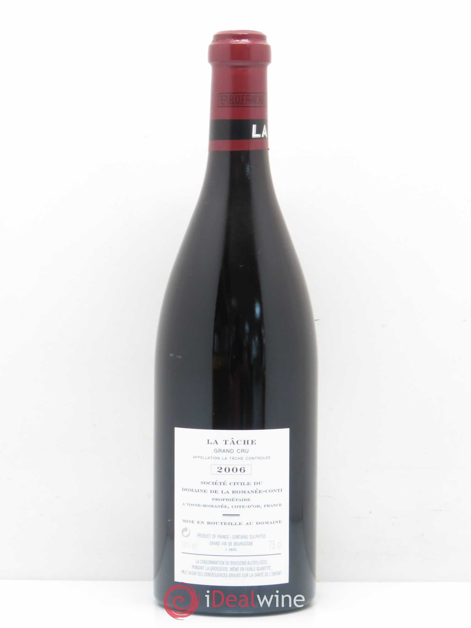 La Tâche Grand Cru Domaine de la Romanée-Conti 2006 - Lot de 1 bouteille - 1