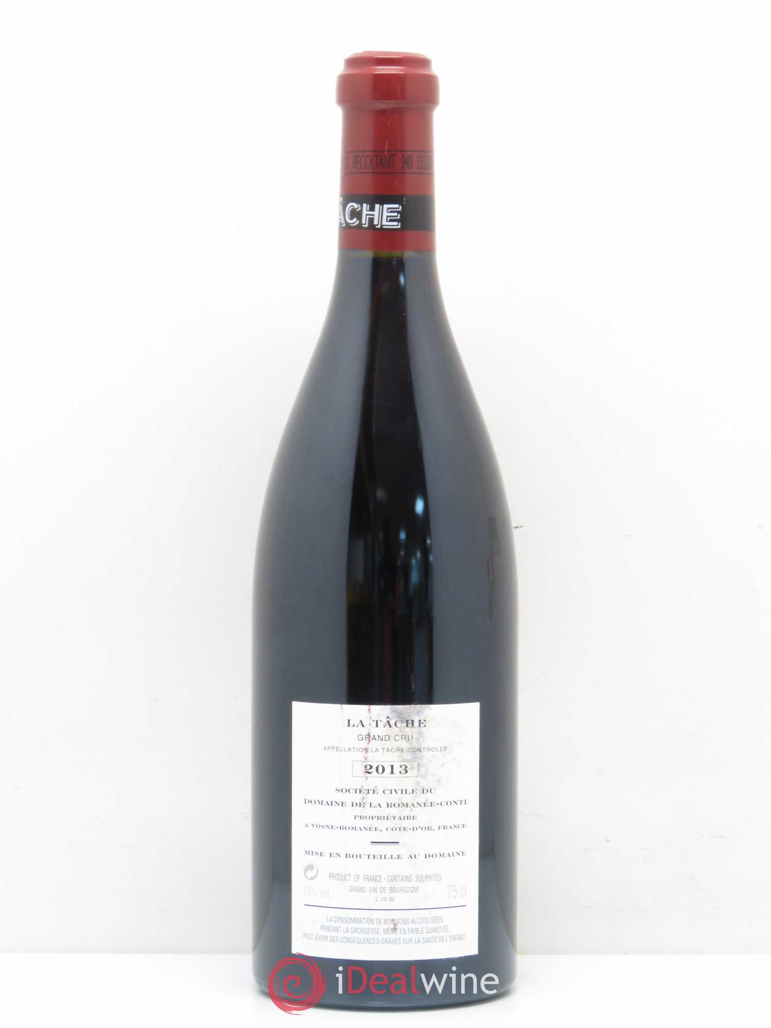 La Tâche Grand Cru Domaine de la Romanée-Conti 2013 - Lot de 1 bouteille - 1