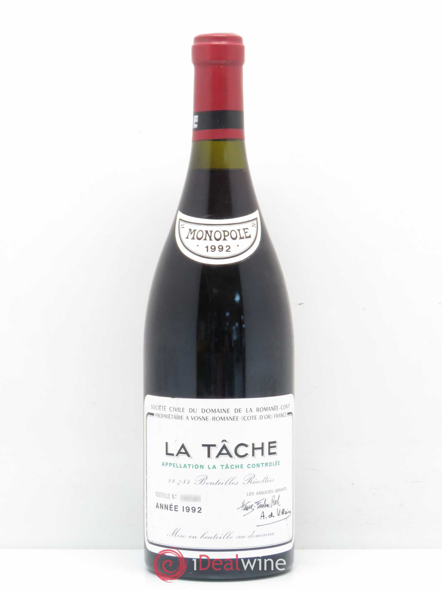 La Tâche Grand Cru Domaine de la Romanée-Conti 1992 - Lot de 1 bouteille - 0