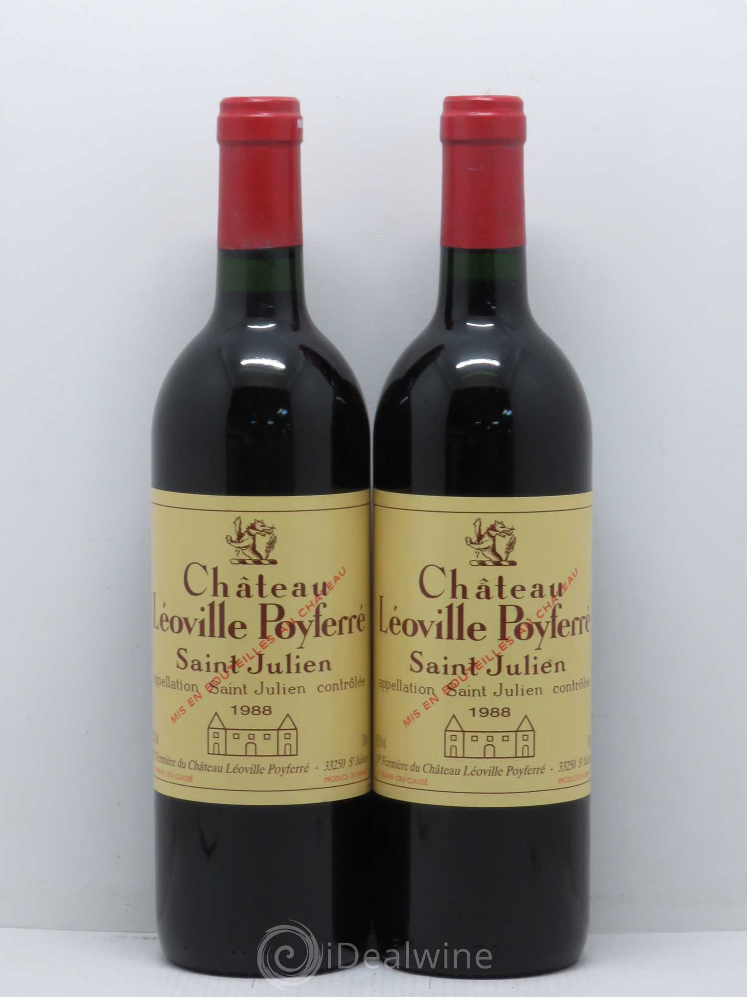 Château Léoville Poyferré 2ème Grand Cru Classé 1988 - Lot de 2 bouteilles - 0