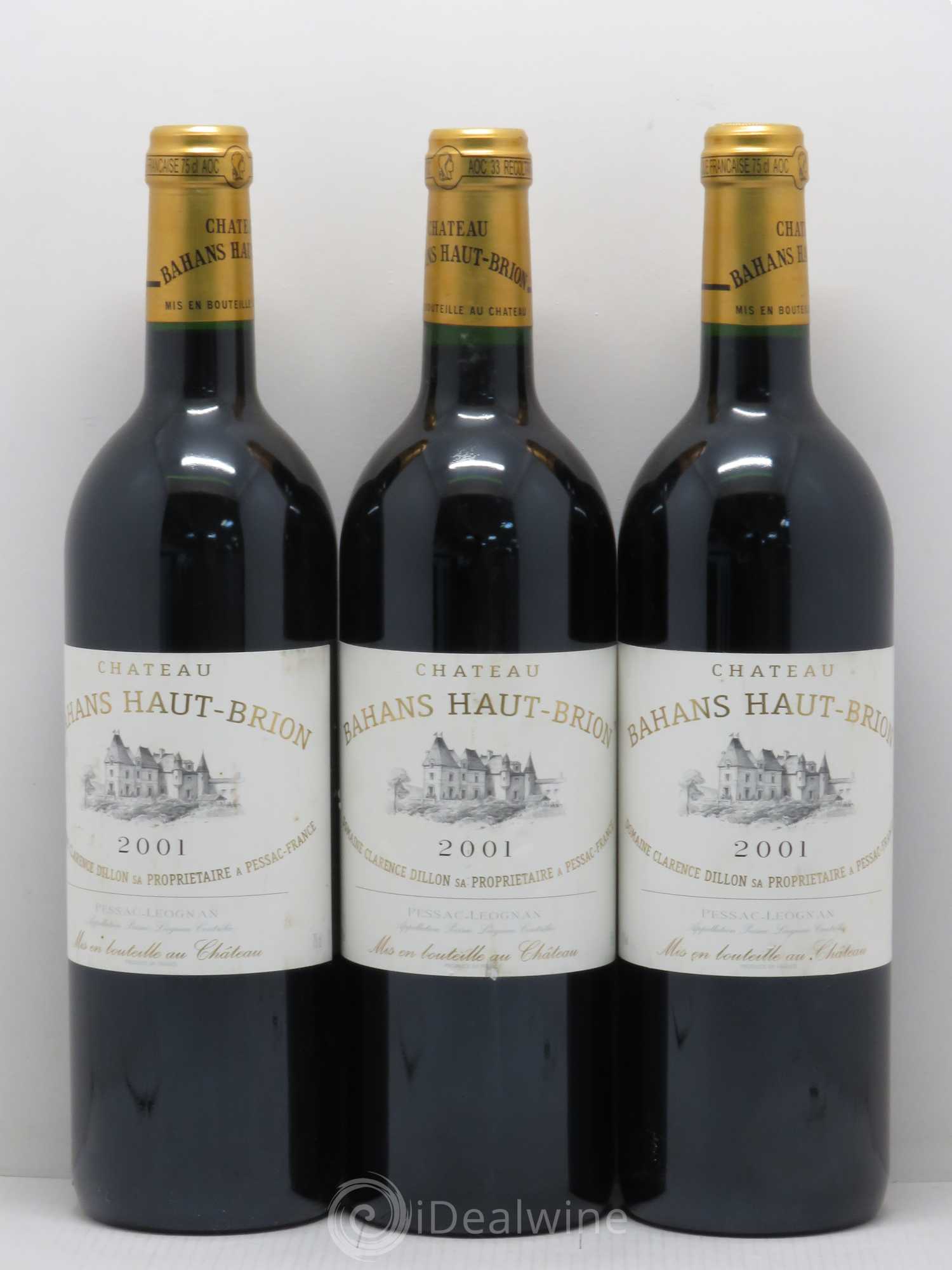 Clarence (Bahans) de Haut-Brion Second Vin 2001 - Lot de 3 bouteilles - 0