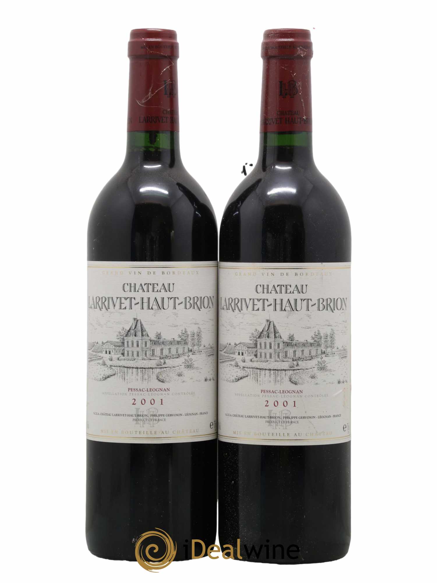 Château Larrivet Haut-Brion 2001 - Lot de 2 bouteilles - 0