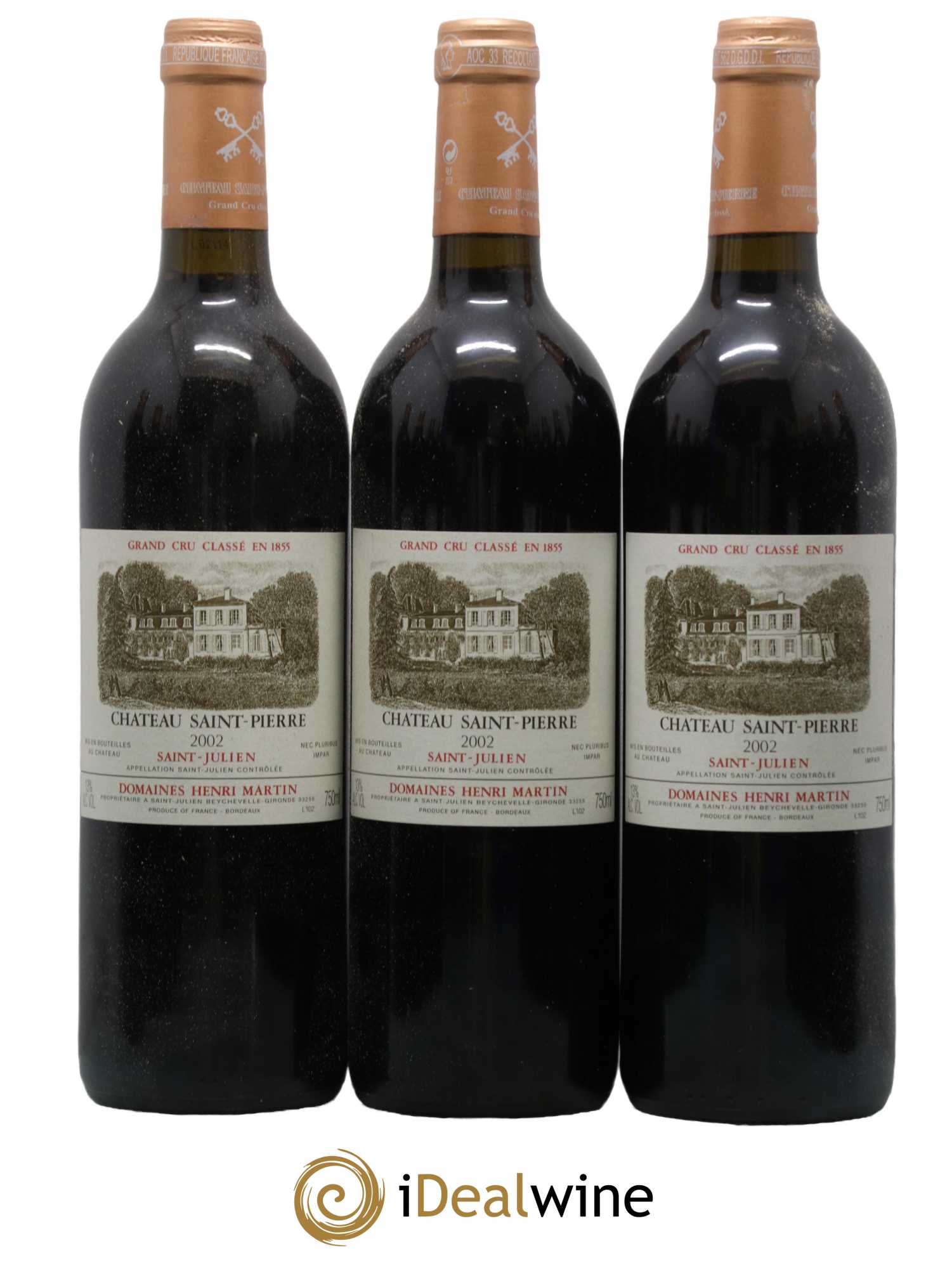 Château Saint-Pierre 4ème Grand Cru Classé 2002 - Lot de 12 bouteilles - 1