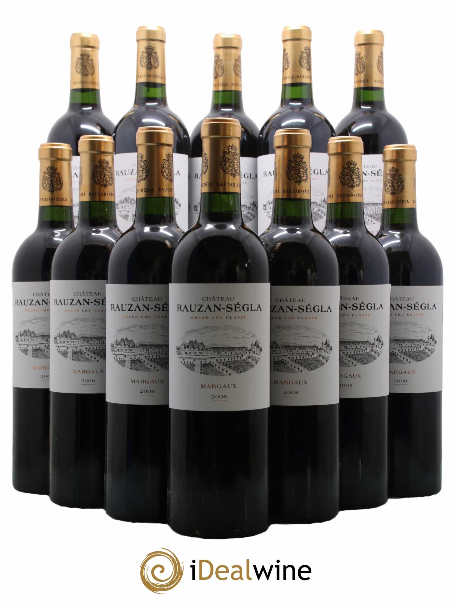 Château Rauzan Ségla Grand Cru Classé 2008 - Lot de 12 bouteilles - 0