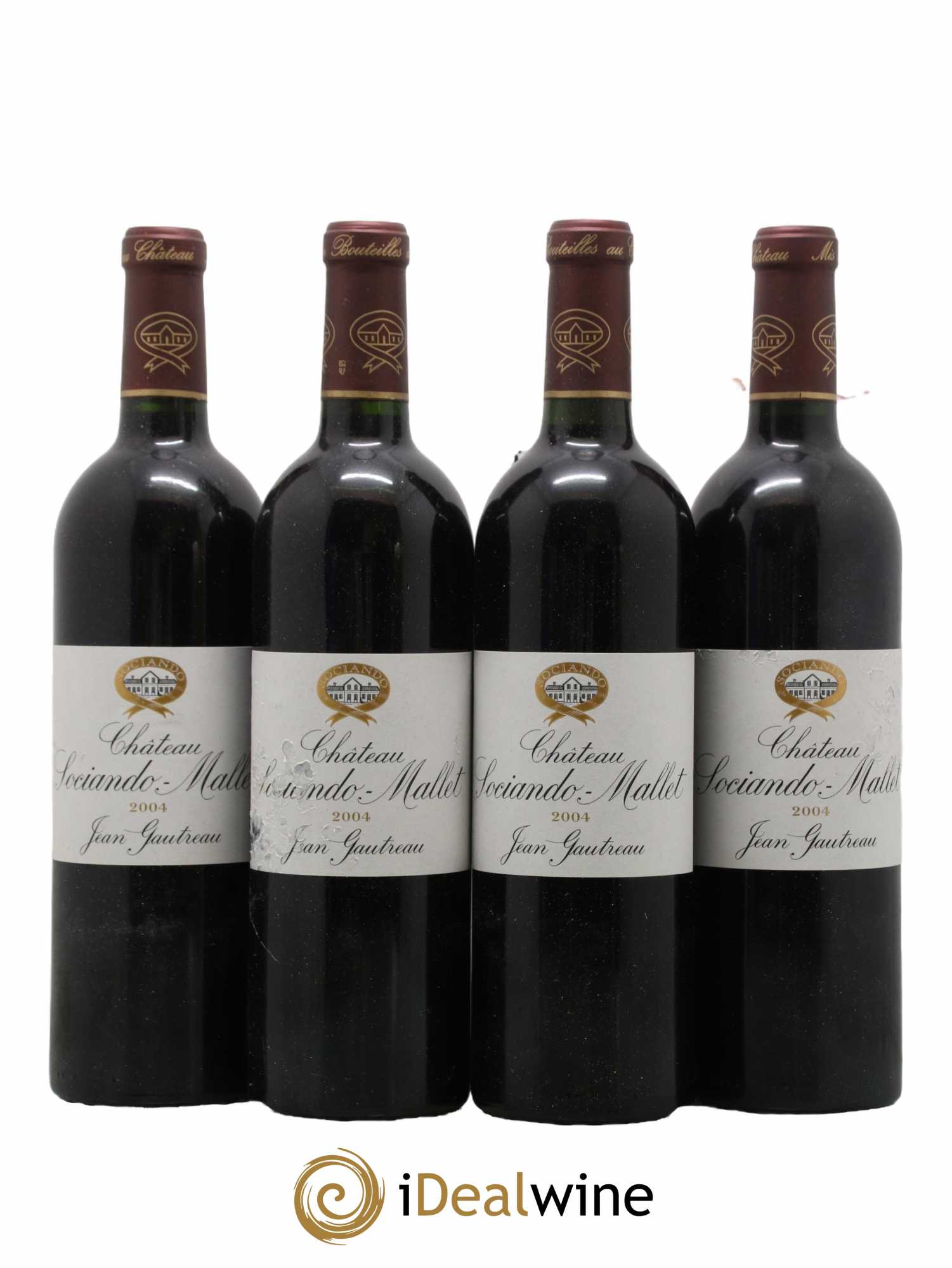 Château Sociando Mallet 2004 - Lot de 4 bouteilles - 0