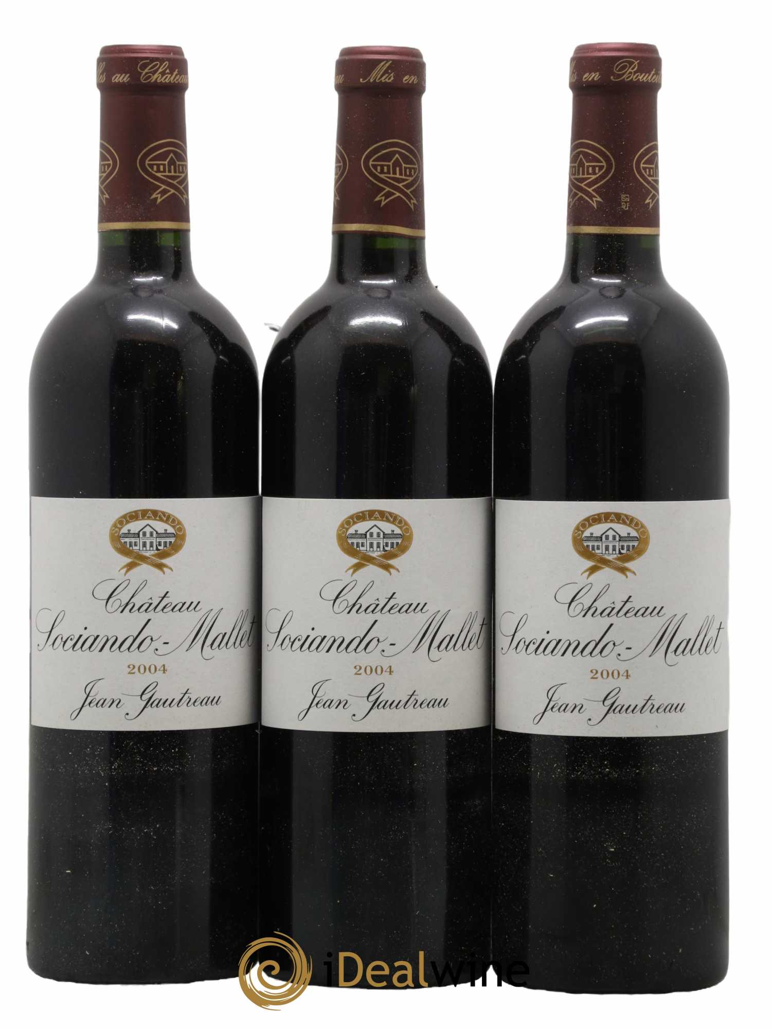 Château Sociando Mallet 2004 - Lot de 3 bouteilles - 0