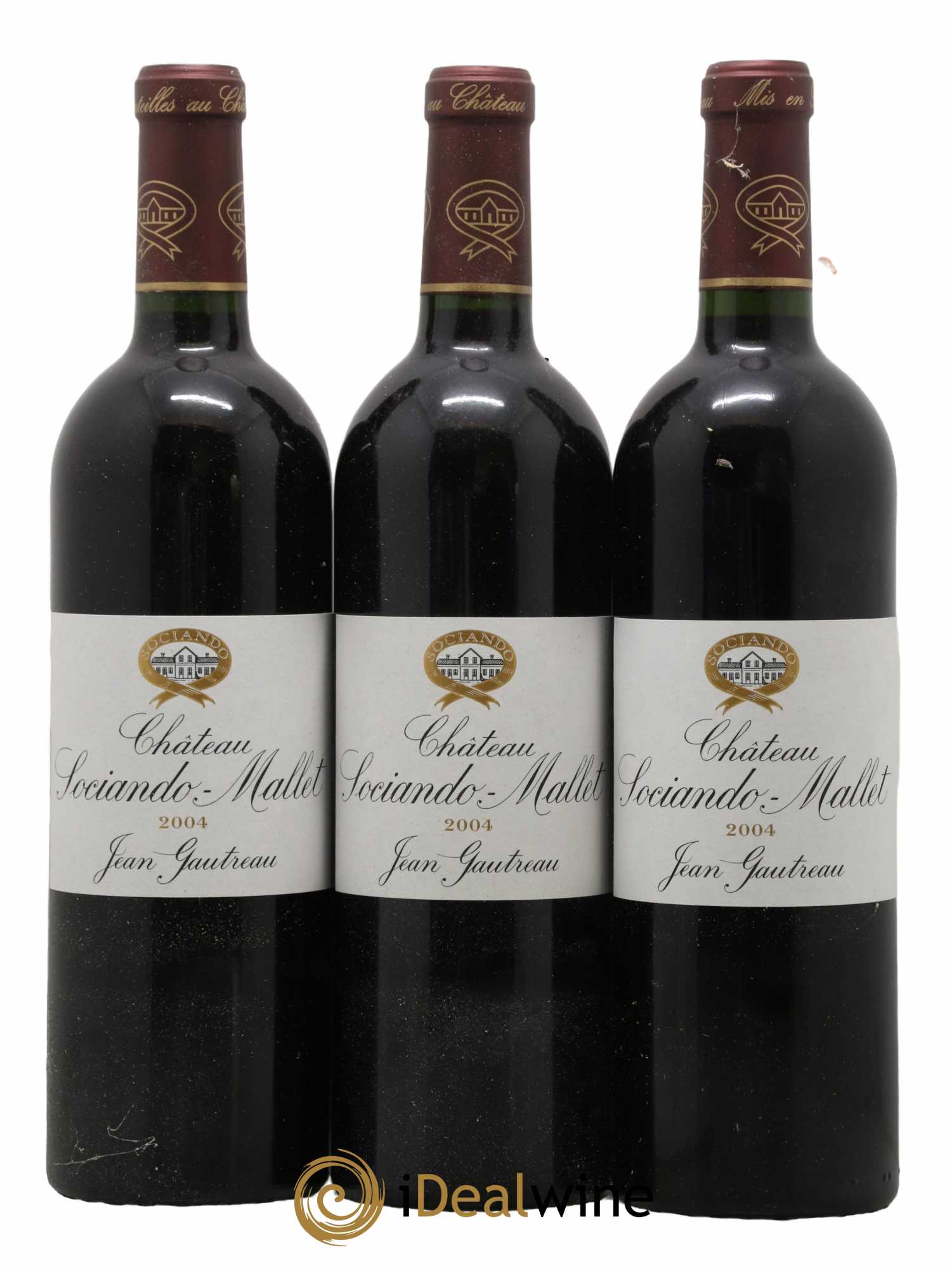 Château Sociando Mallet 2004 - Lot de 3 bouteilles - 0