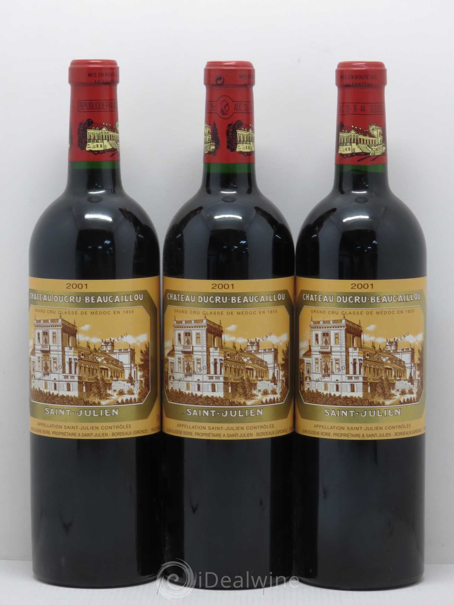 Château Ducru Beaucaillou 2ème Grand Cru Classé 2001 - Lot de 3 bouteilles - 0