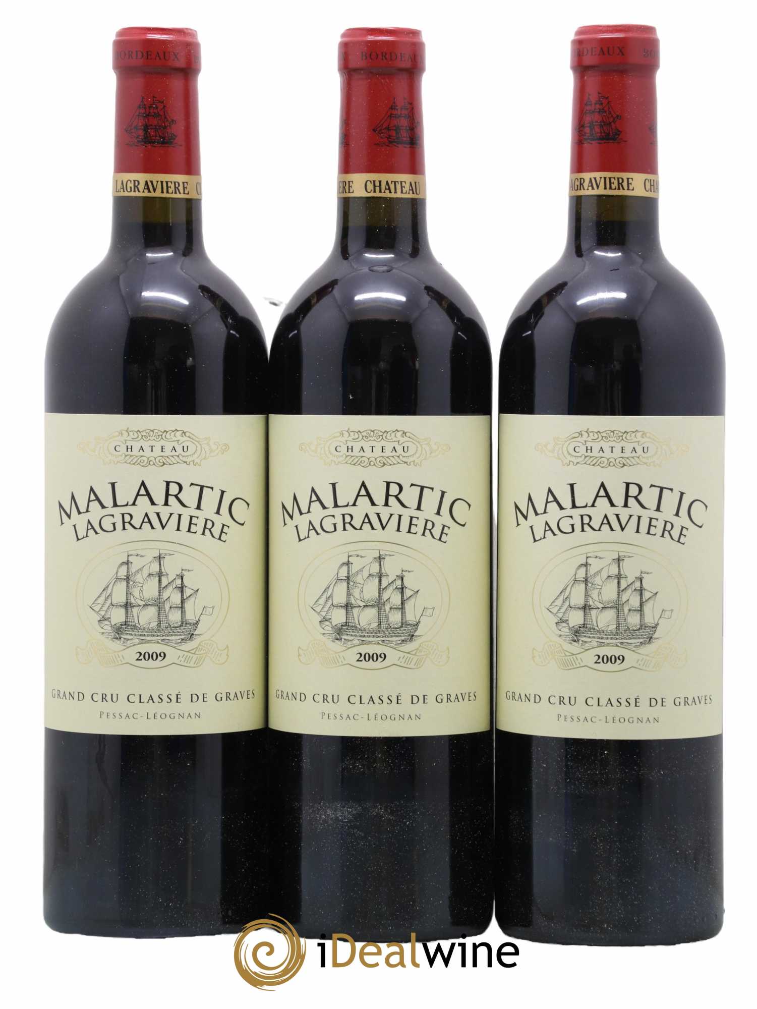 Château Malartic-Lagravière Cru Classé de Graves 2009 - Lot de 3 bouteilles - 0