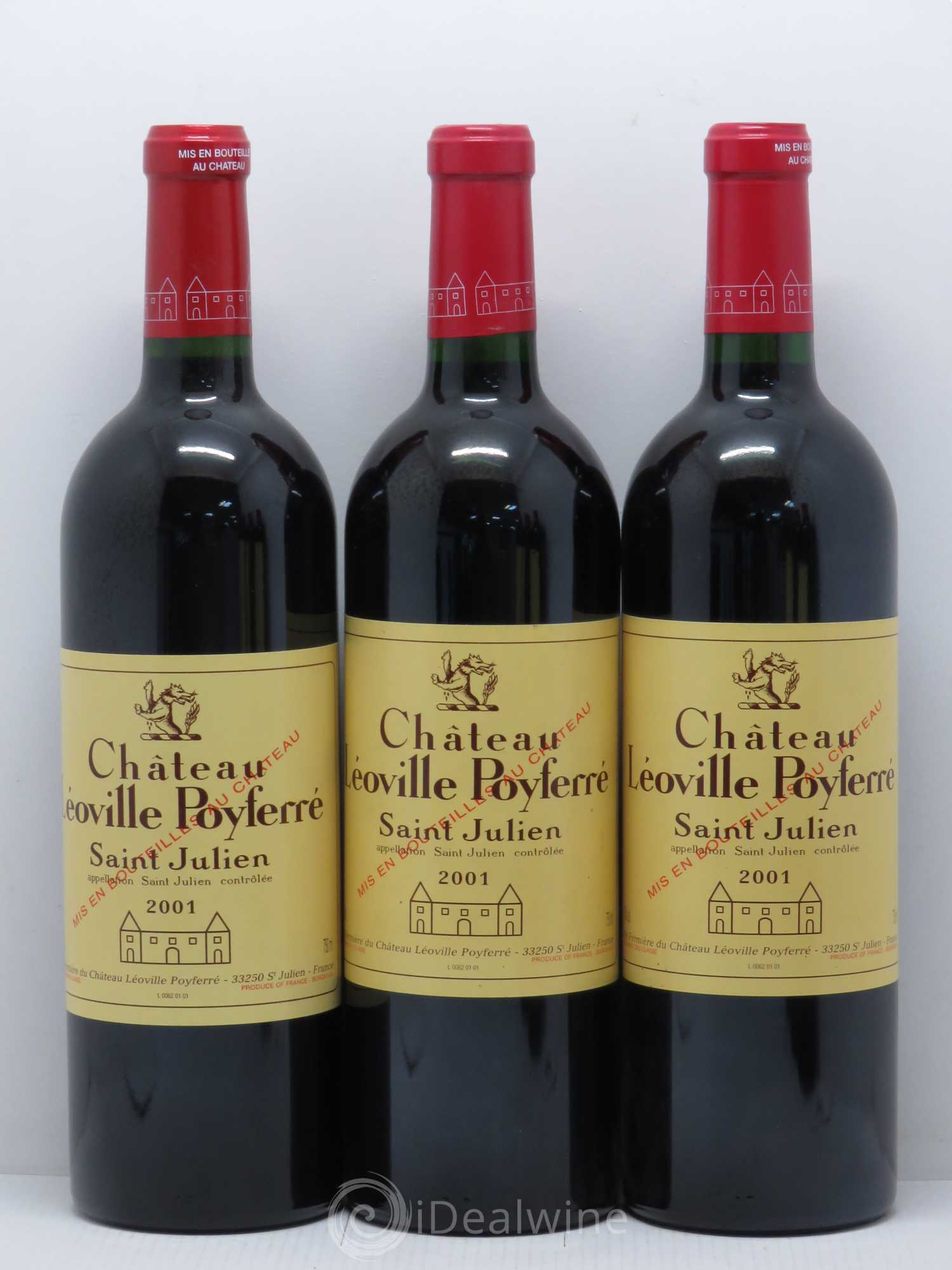 Château Léoville Poyferré 2ème Grand Cru Classé 2001 - Lot de 6 bouteilles - 1