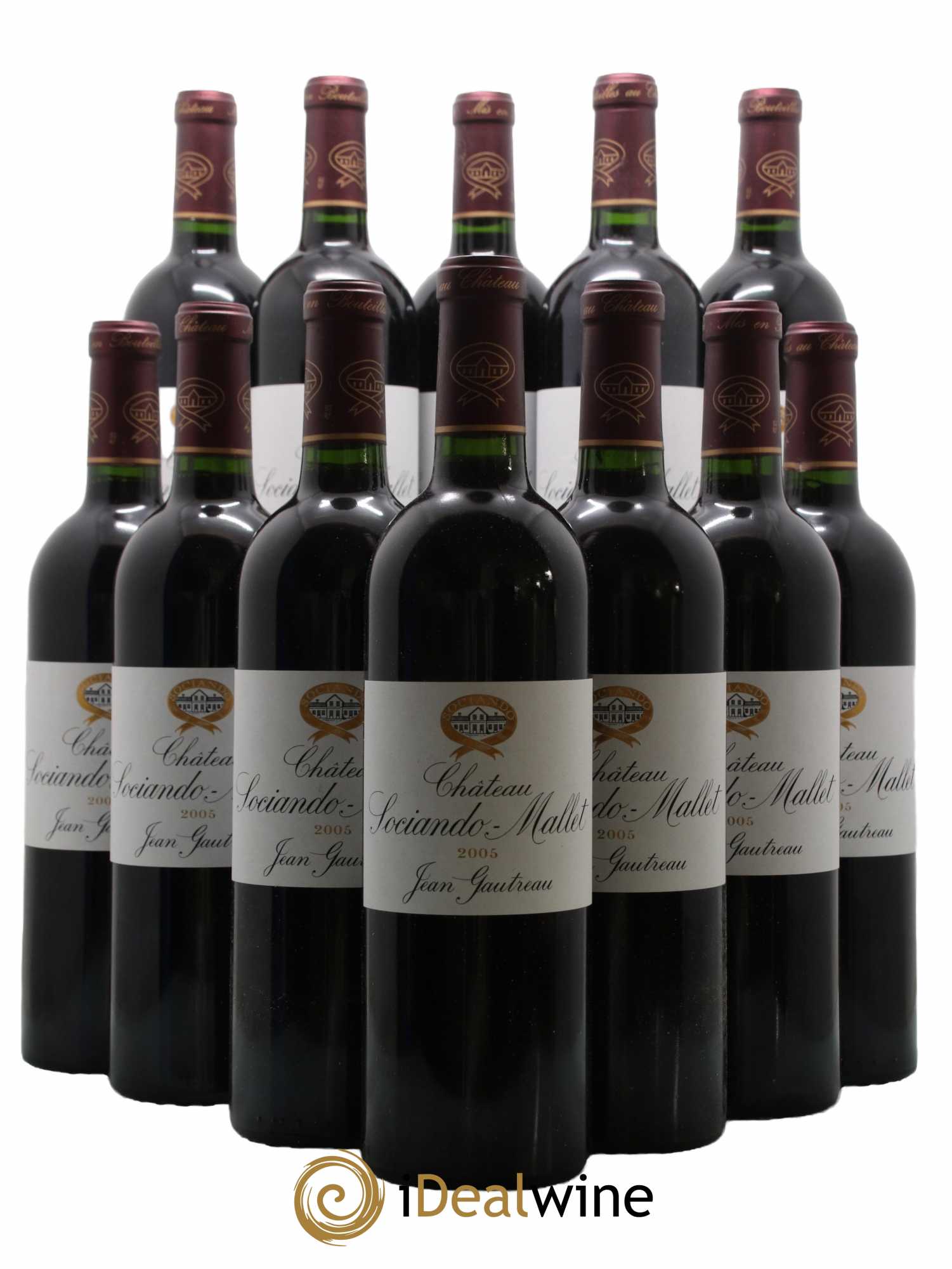 Château Sociando Mallet 2005 - Lot de 12 bouteilles - 0