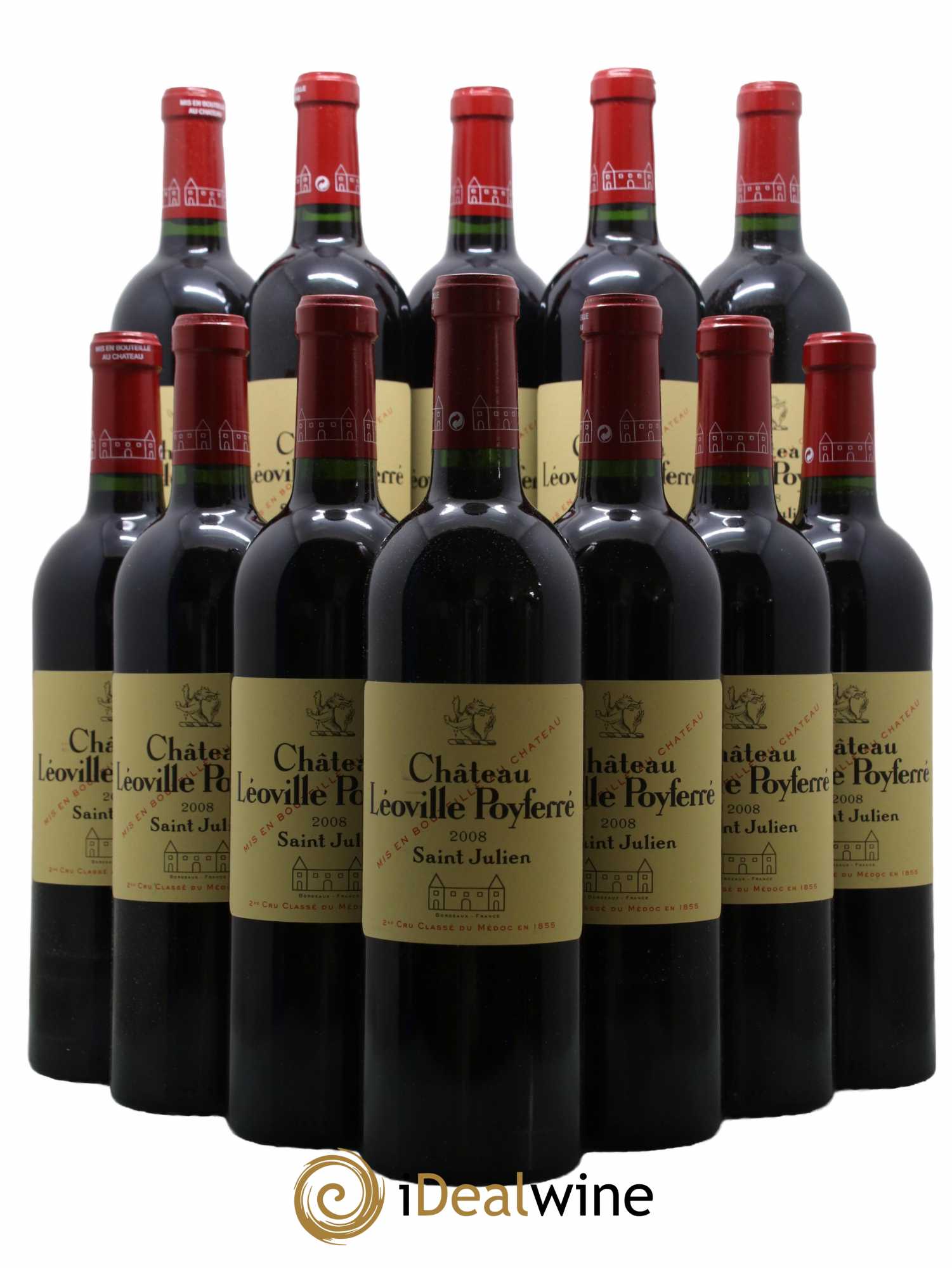 Château Léoville Poyferré 2ème Grand Cru Classé 2008 - Lot de 12 bouteilles - 0