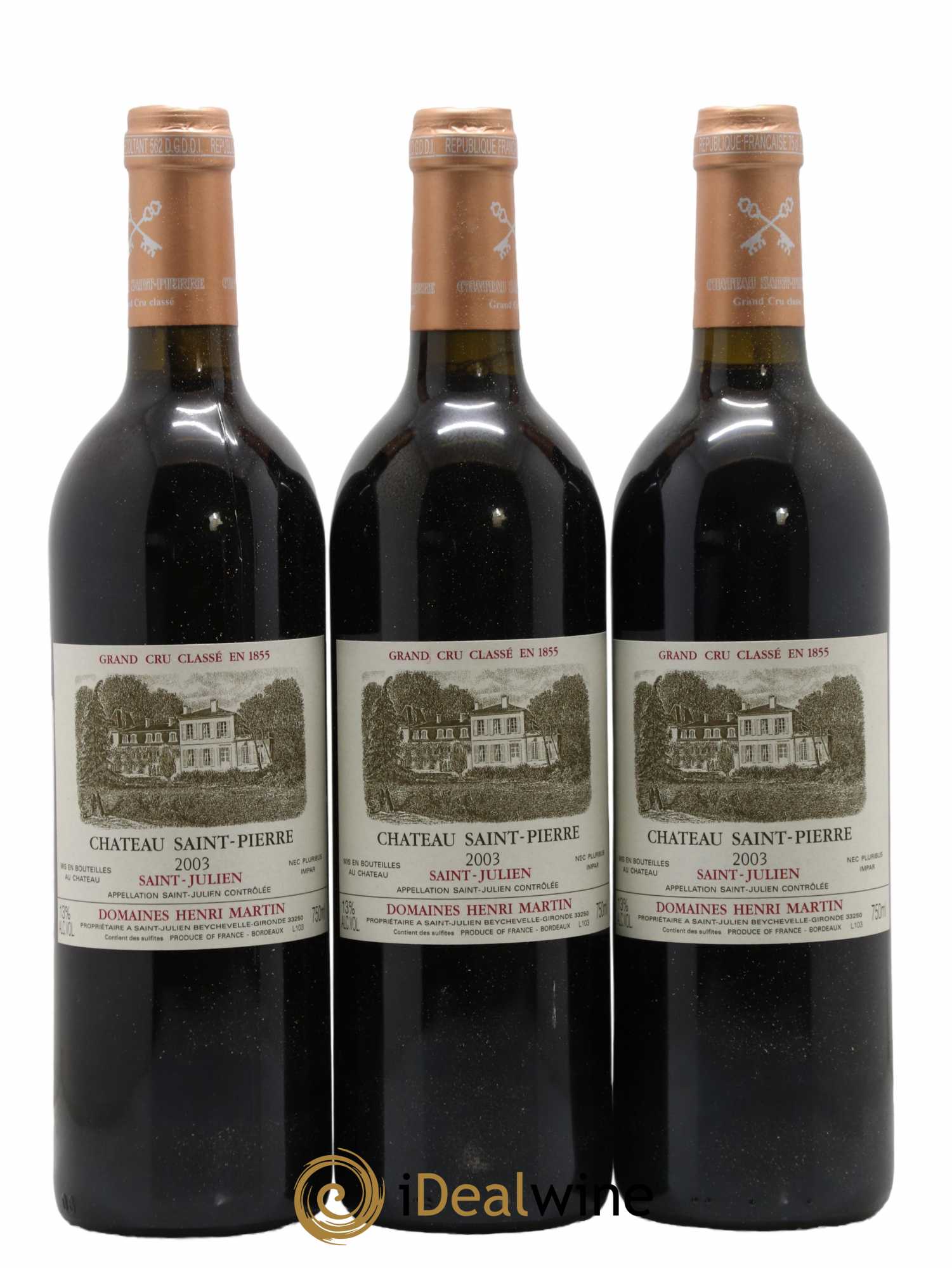 Château Saint-Pierre 4ème Grand Cru Classé 2003 - Lot de 6 bouteilles - 1