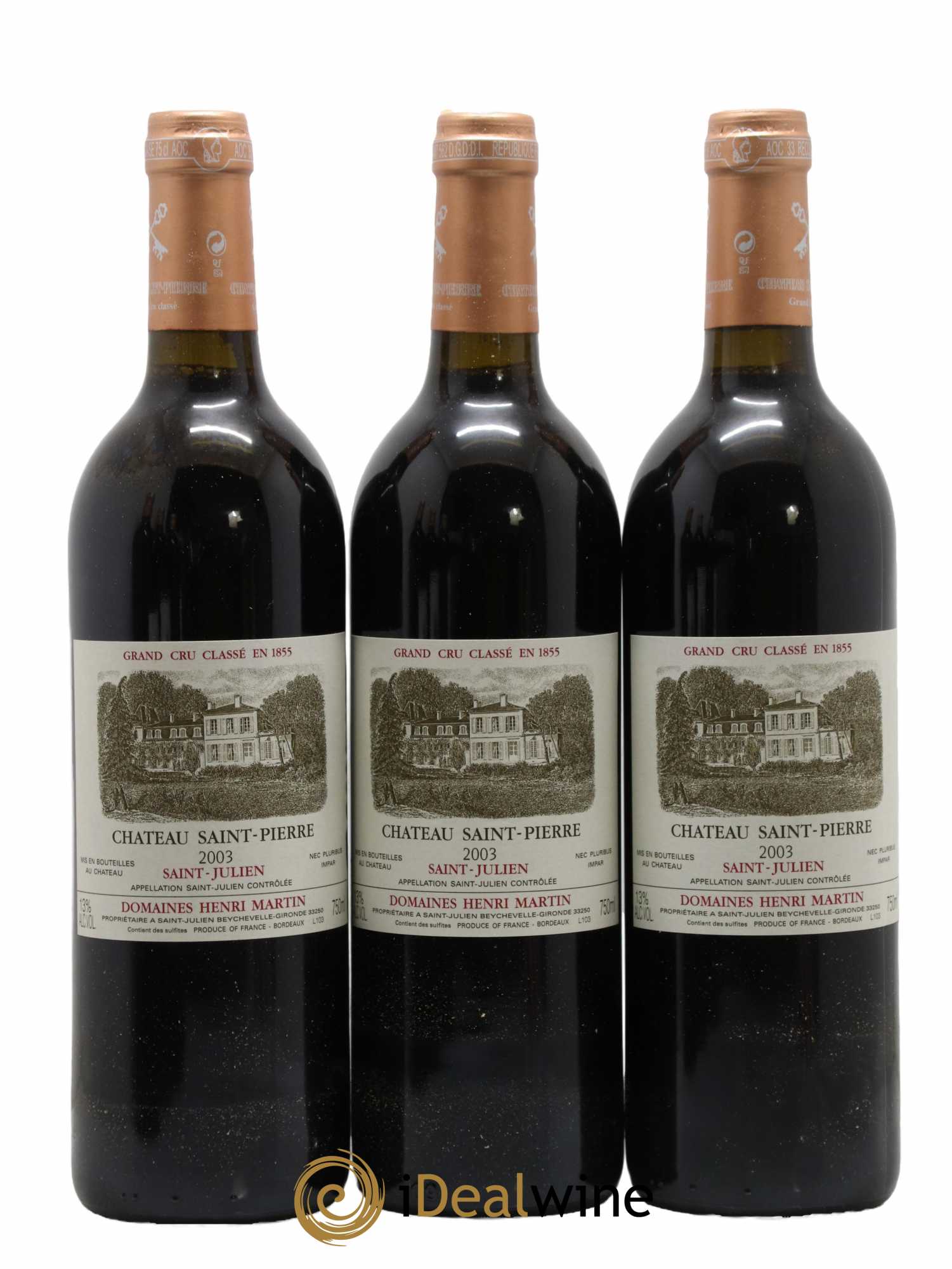 Château Saint-Pierre 4ème Grand Cru Classé 2003 - Lot de 6 bouteilles - 2