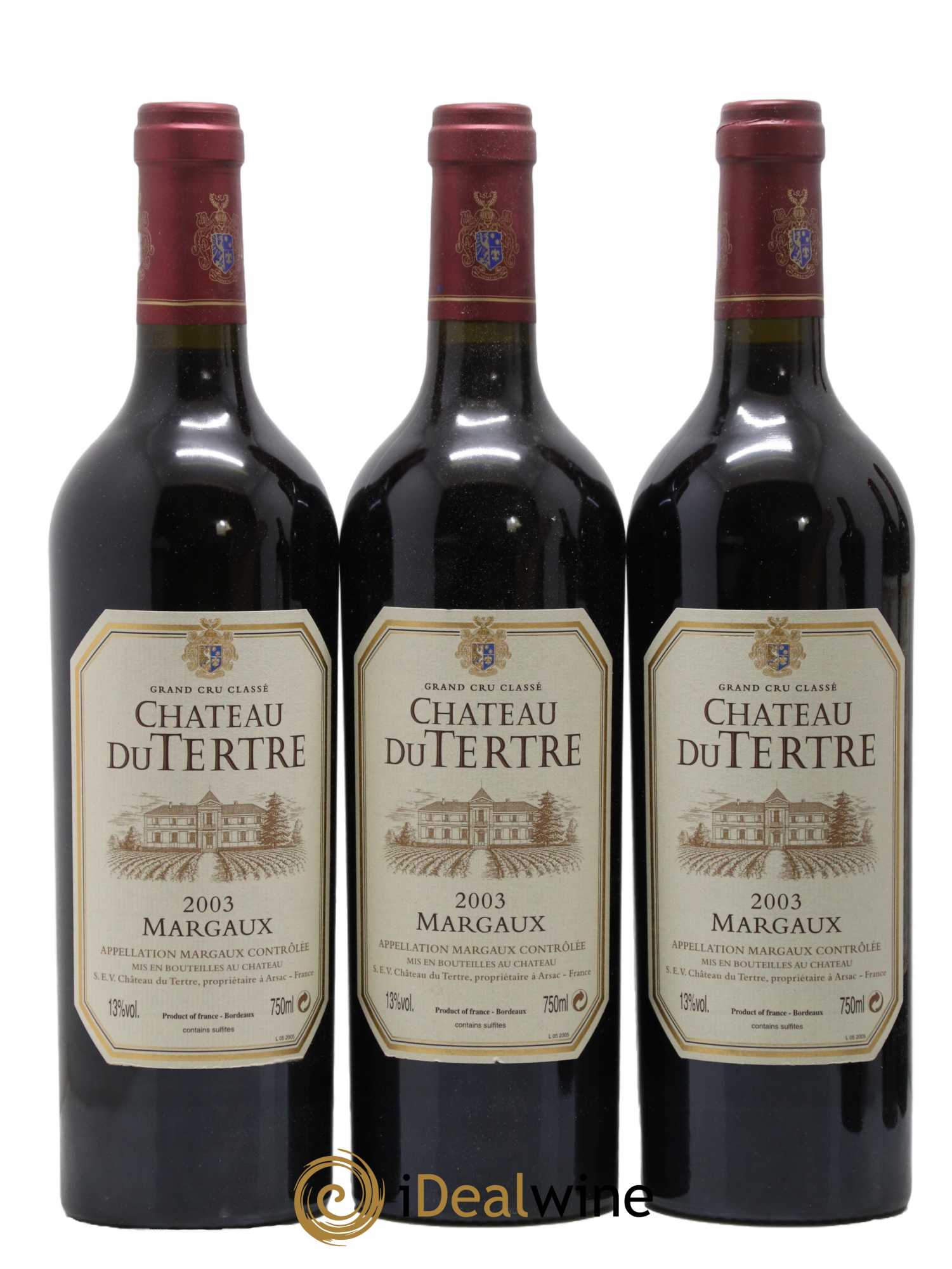 Château du Tertre 5ème Grand Cru Classé 2003 - Lot de 6 bouteilles - 1