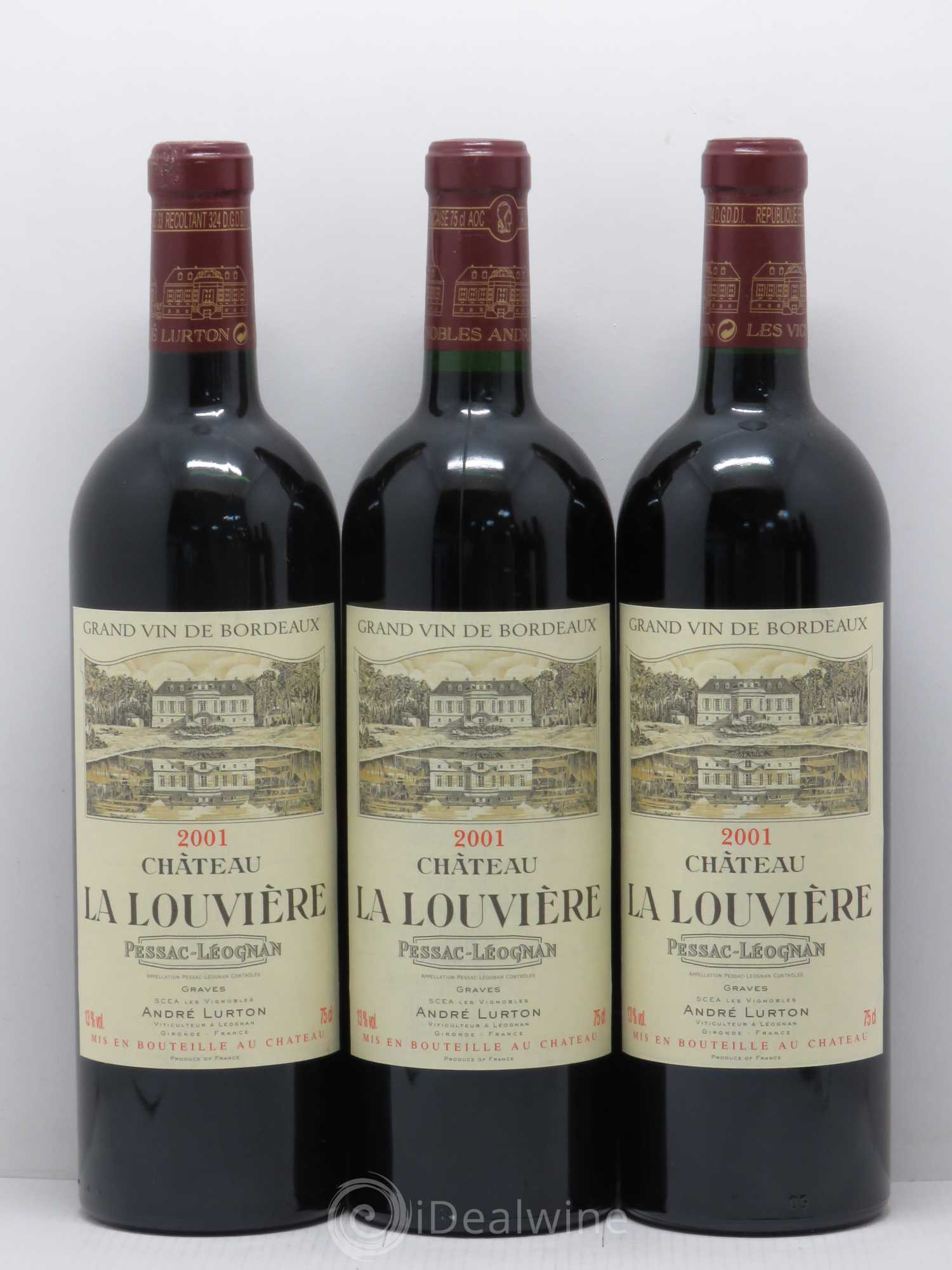 Château la Louvière 2001 - Lot de 6 bouteilles - 1