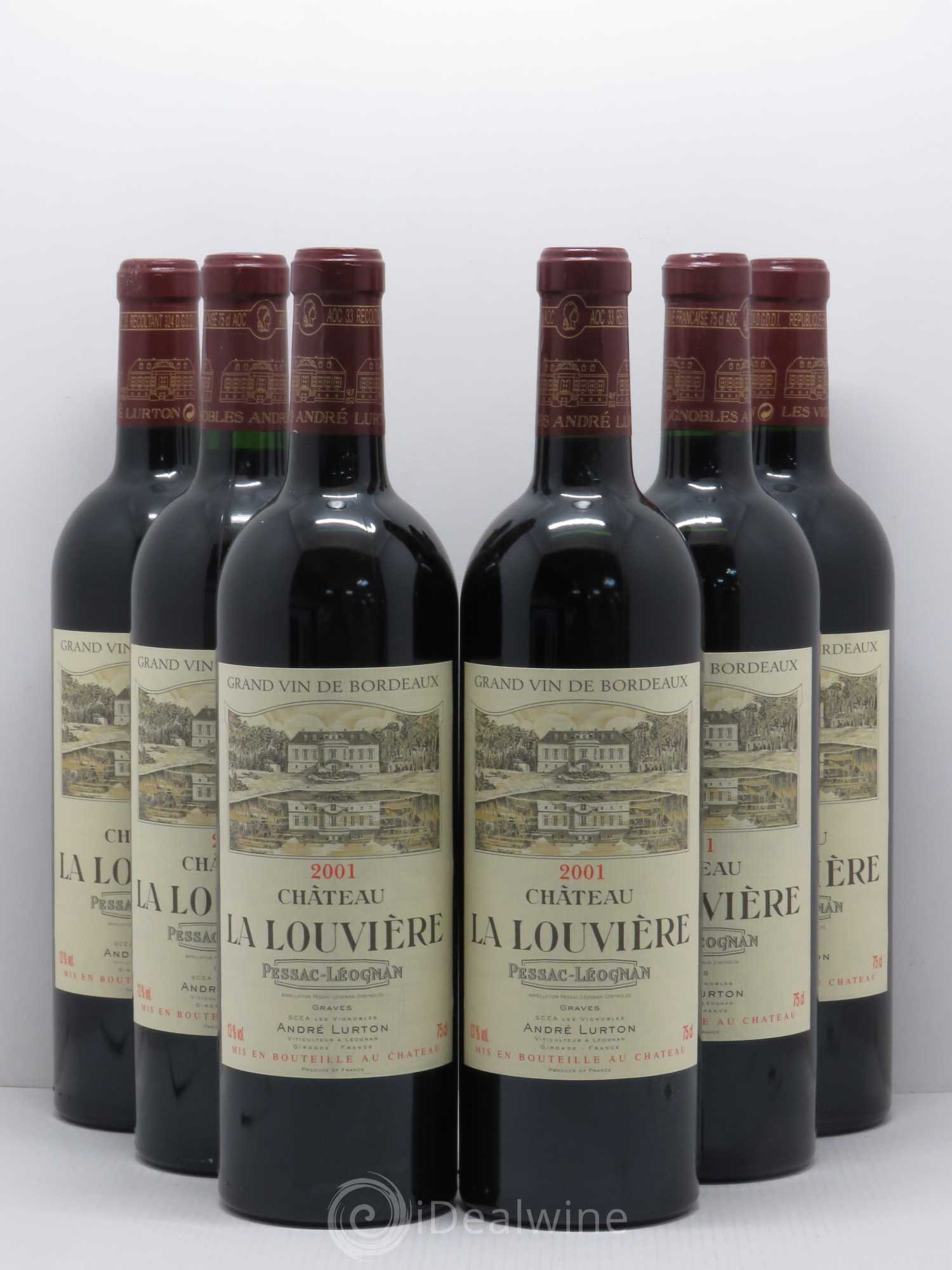 Château la Louvière 2001 - Lot de 6 bouteilles - 0