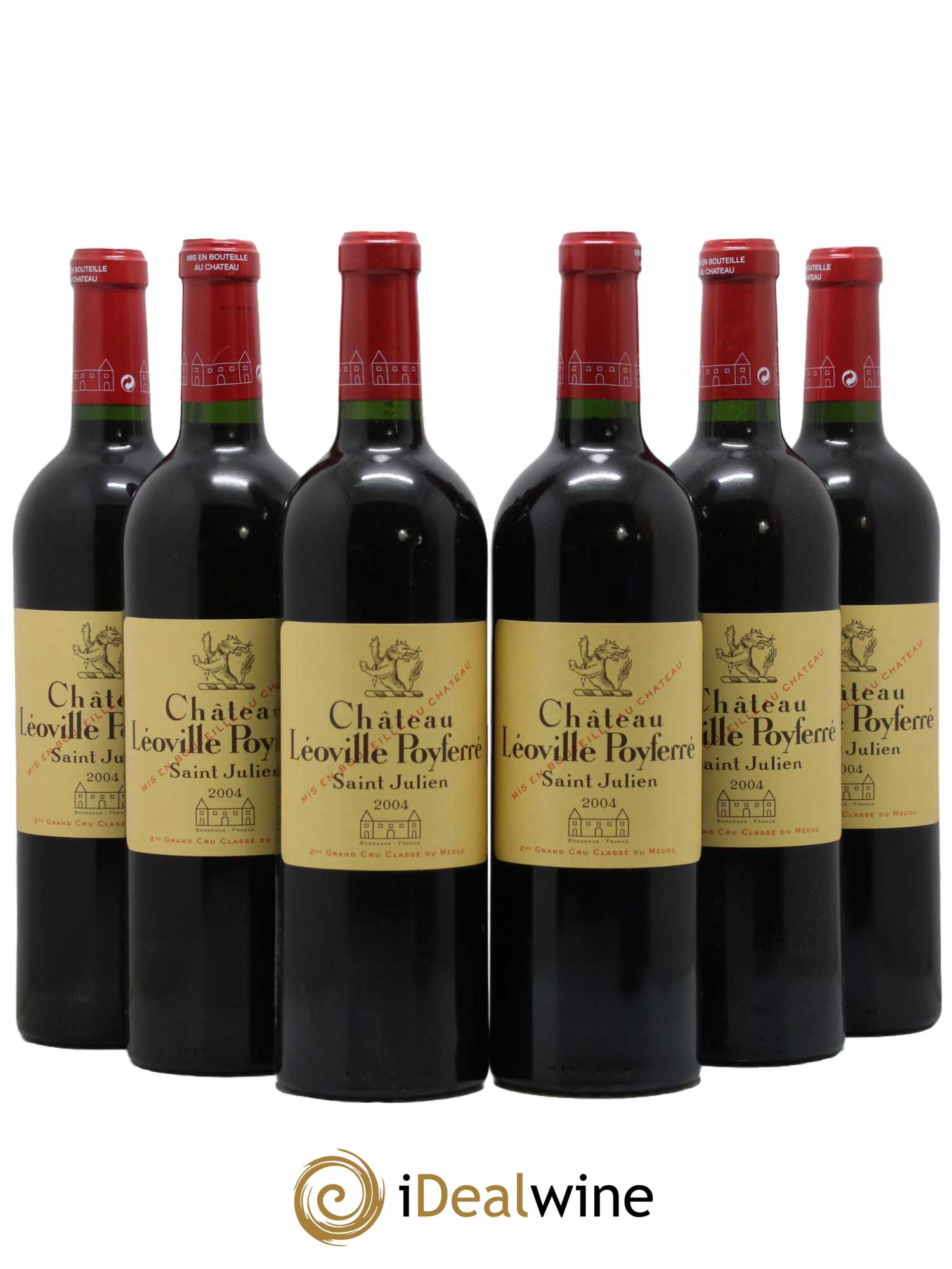Château Léoville Poyferré 2ème Grand Cru Classé 2004 - Lot de 6 bouteilles - 0