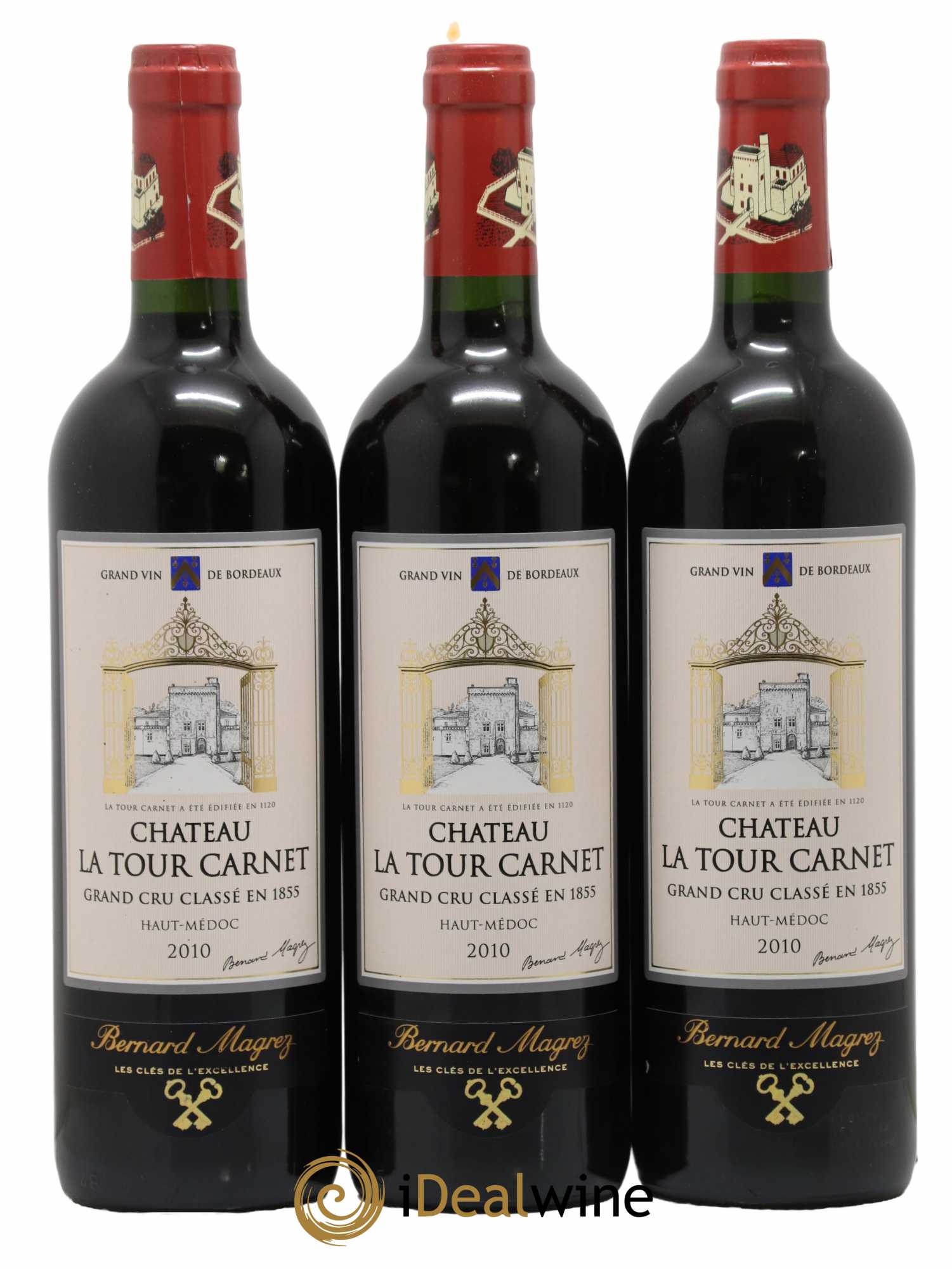 Château la Tour Carnet 4ème Grand Cru Classé  2010 - Lotto di 6 bottiglie - 1